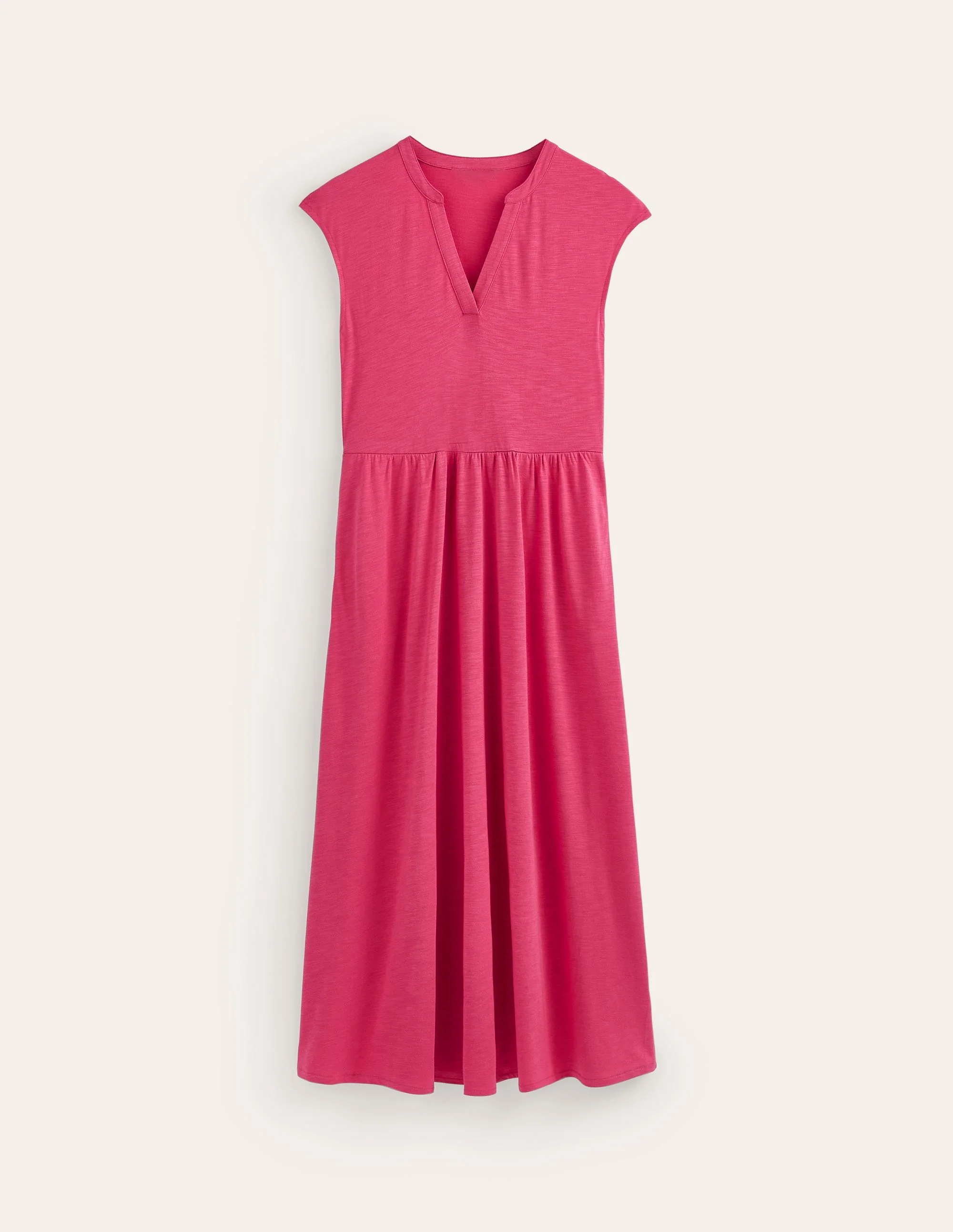 Chloe Notch Jersey Midi Dress-Rethink Pink - Image 5