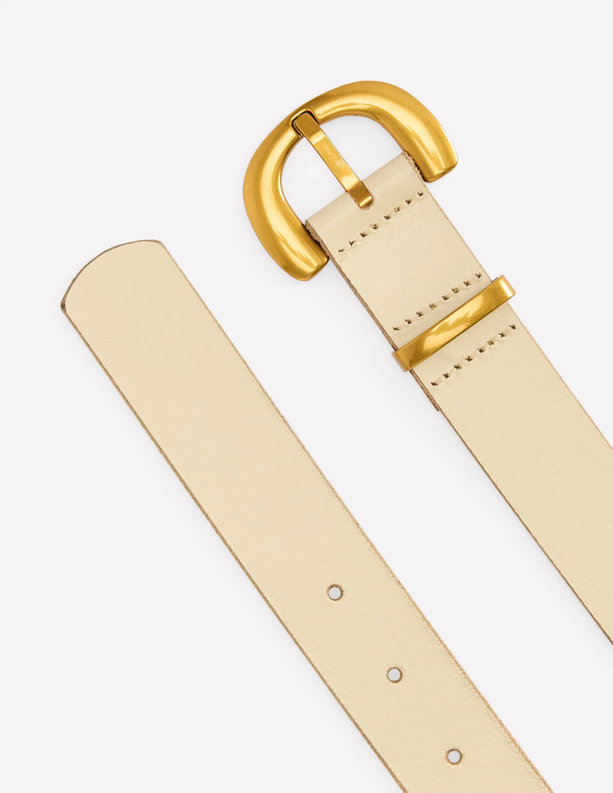 Chunky Buckle Belt-Ecru - Image 3