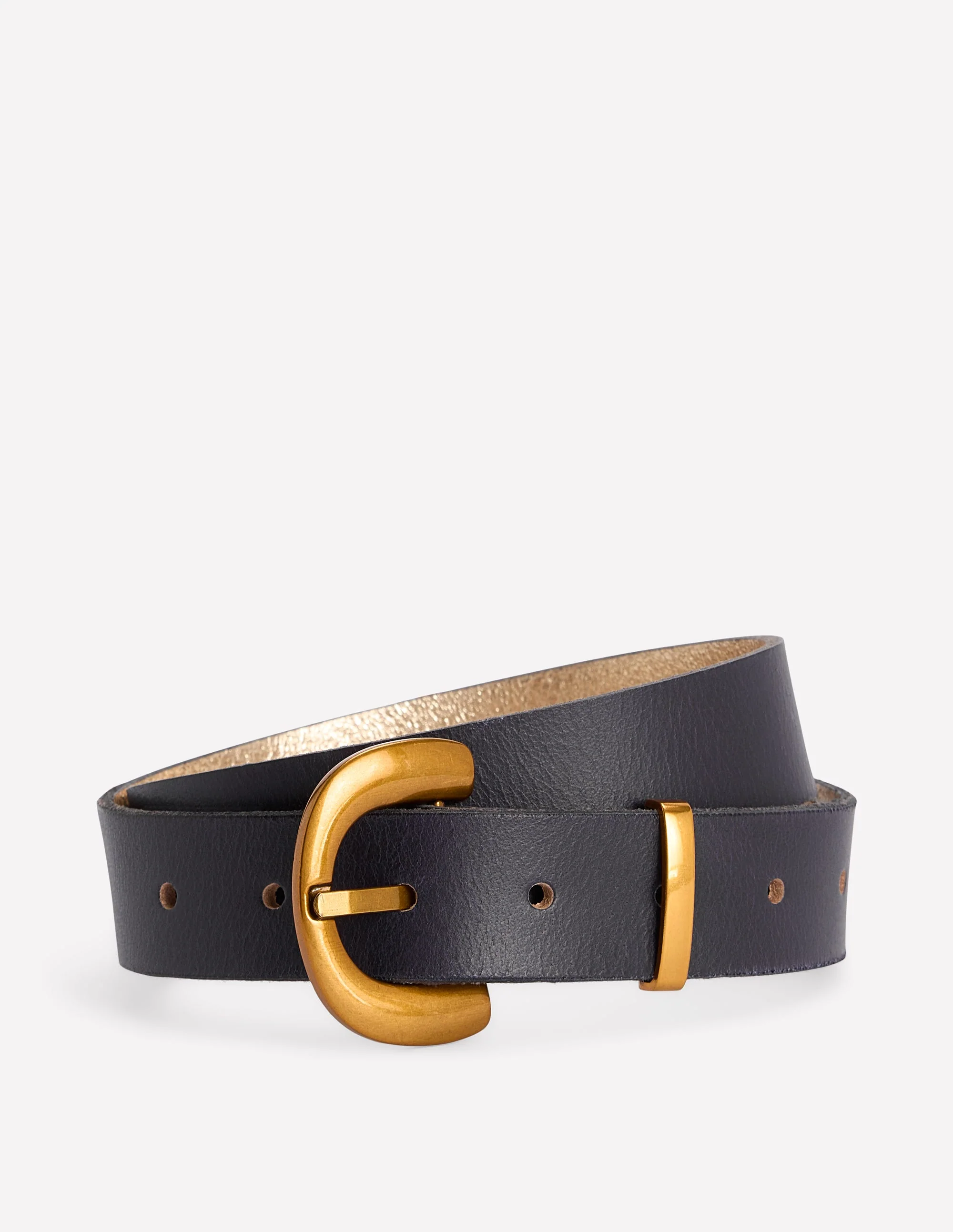 Chunky Buckle Belt-Navy