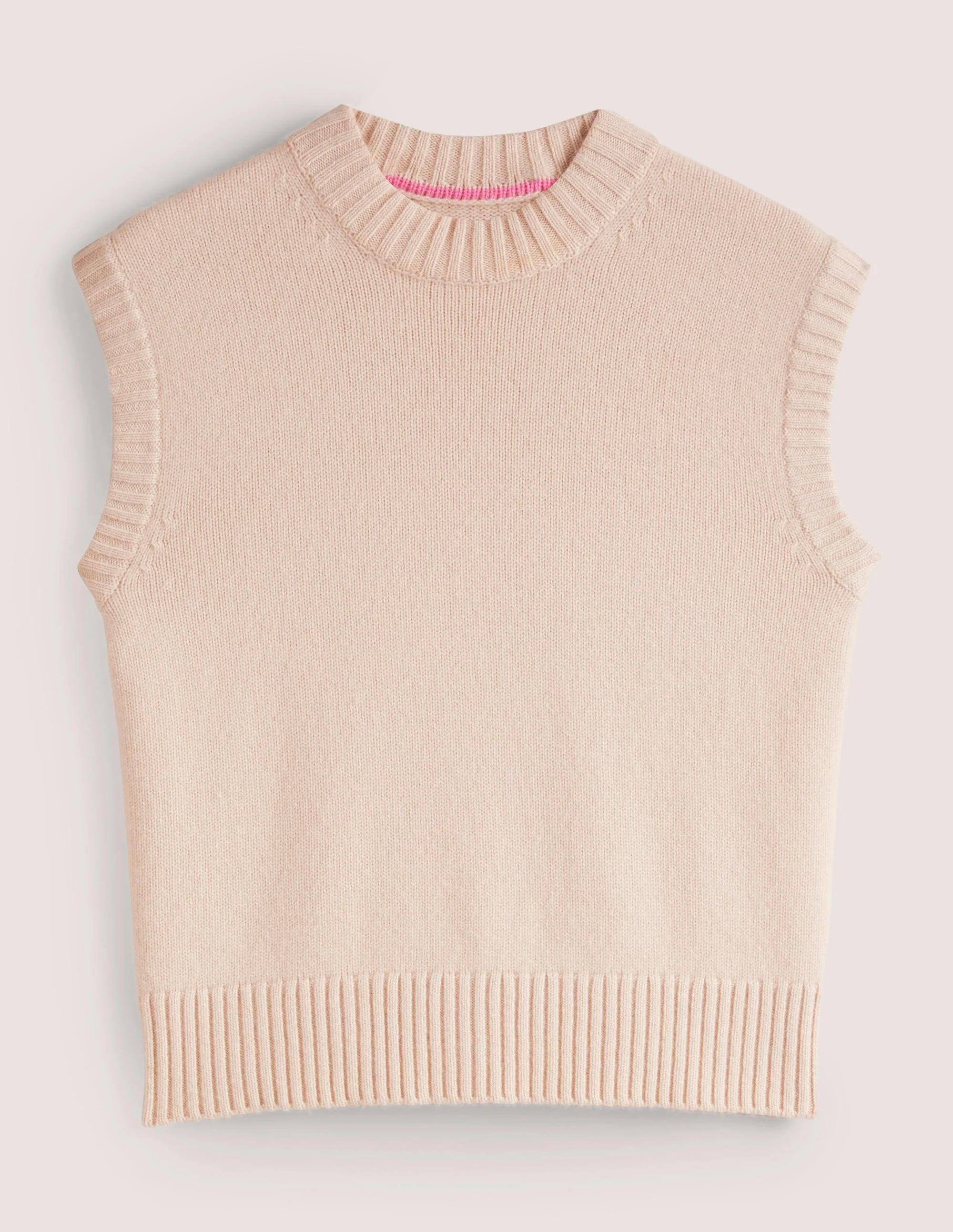 Chunky Cashmere Crew Neck Vest-Rope - Image 6