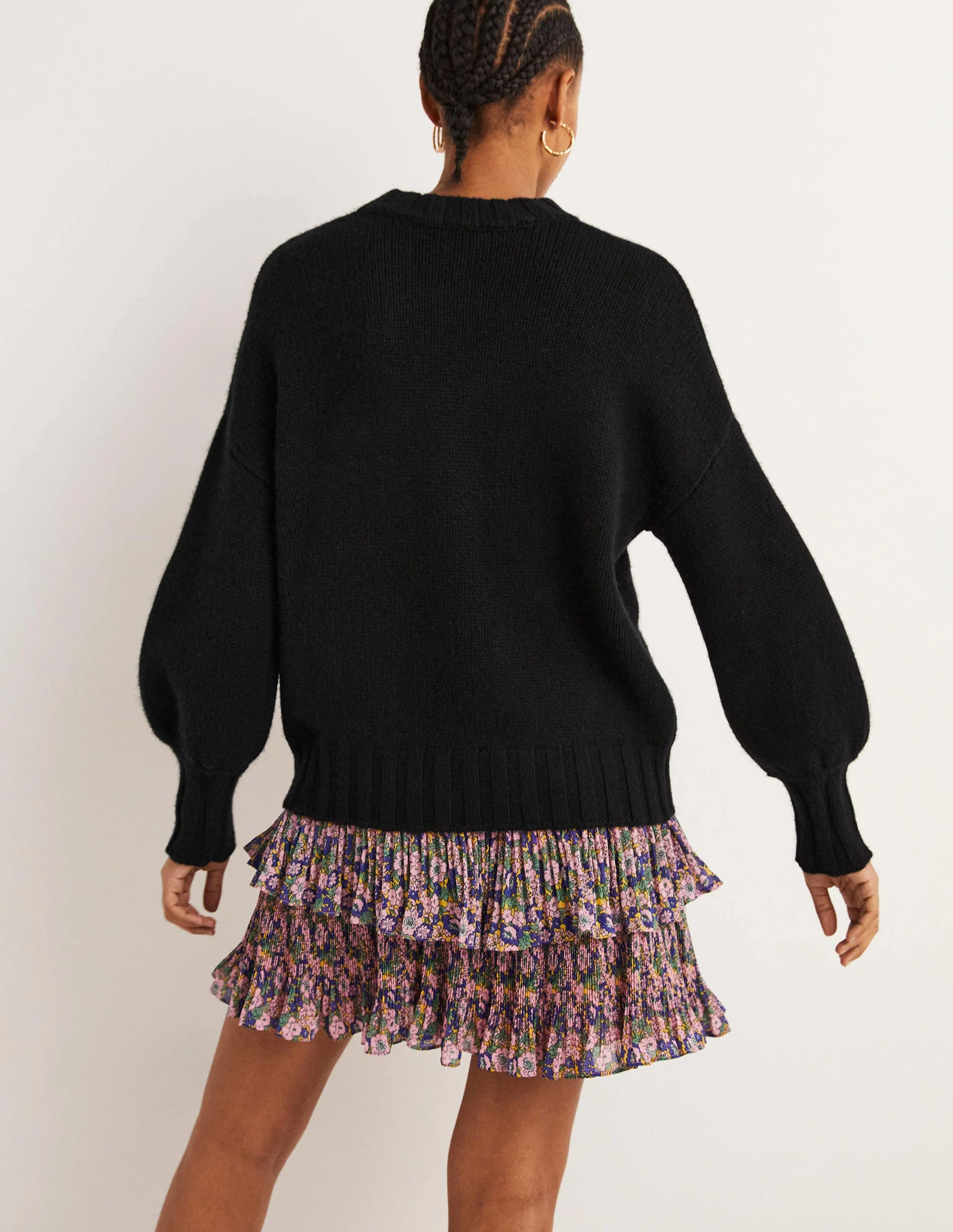 Chunky Cashmere Sweater-Black - Image 3