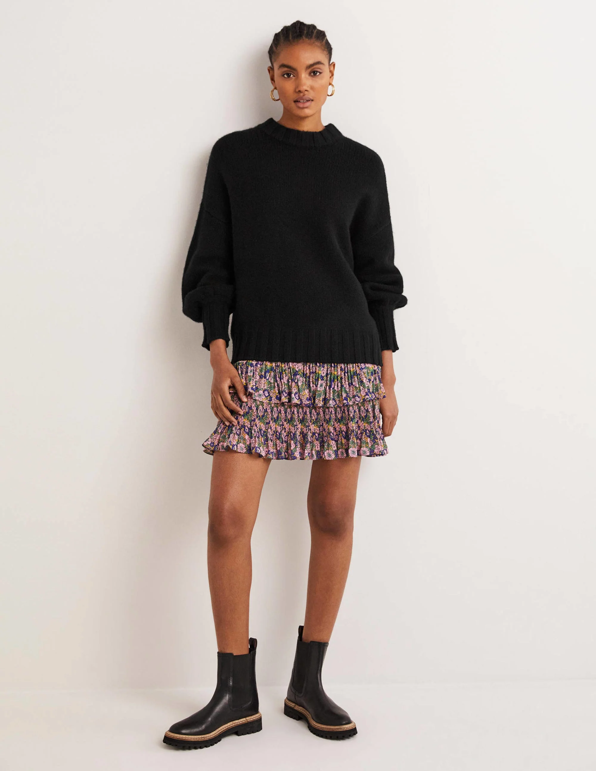 Chunky Cashmere Sweater-Black - Image 4