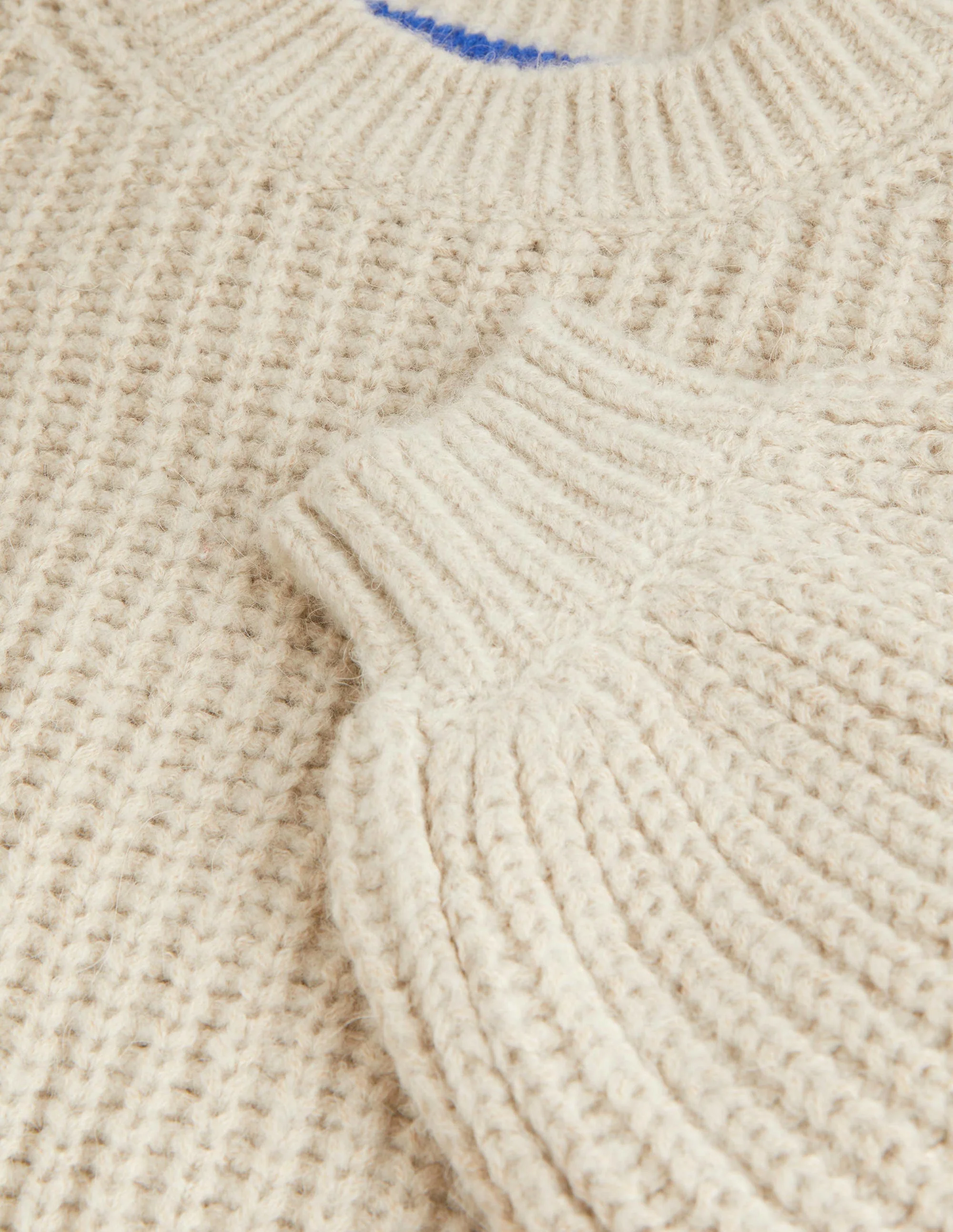 Chunky Ribbed Sweater-Oatmeal Melange - Image 5