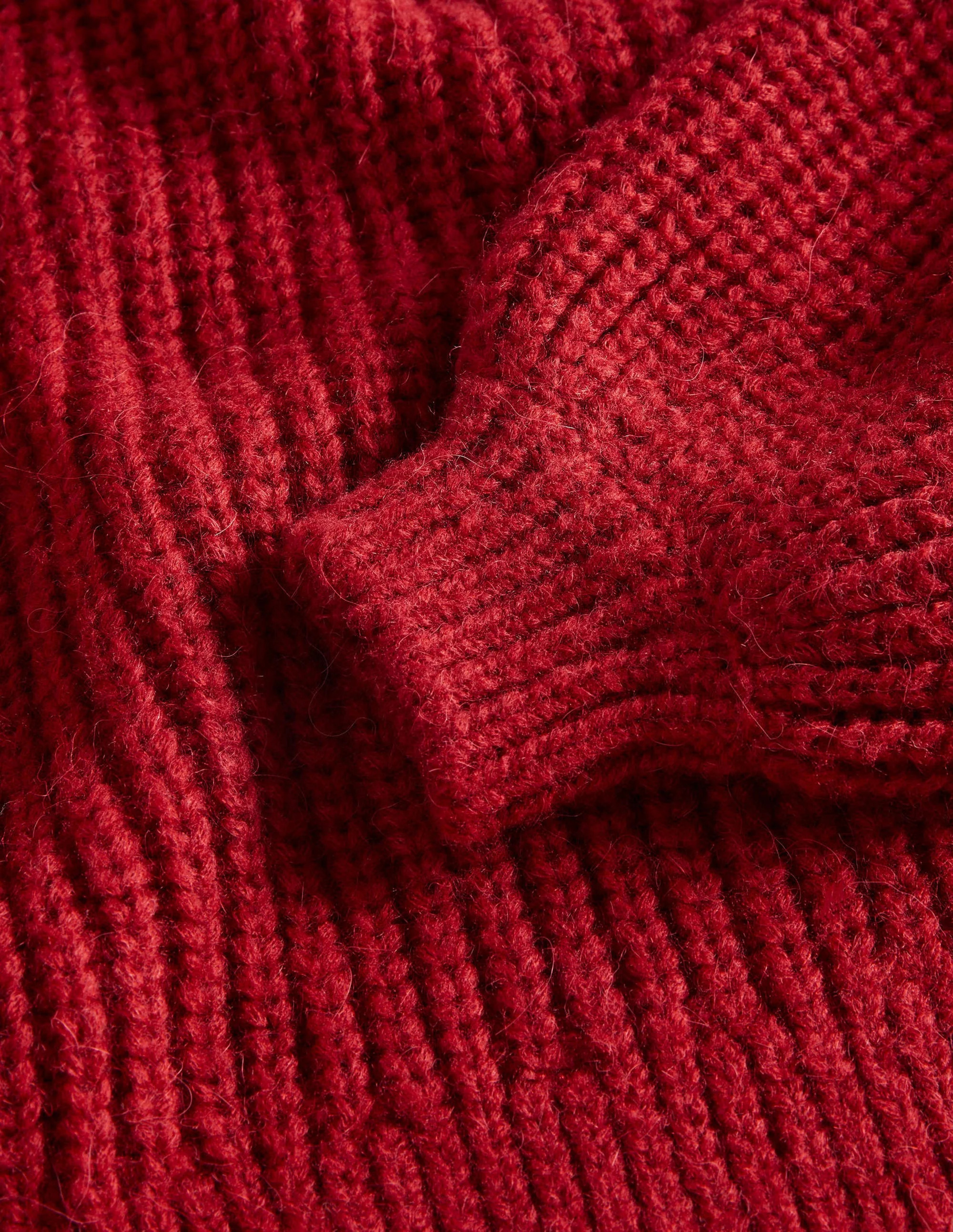 Chunky Ribbed Sweater-Ruby Red - Image 8