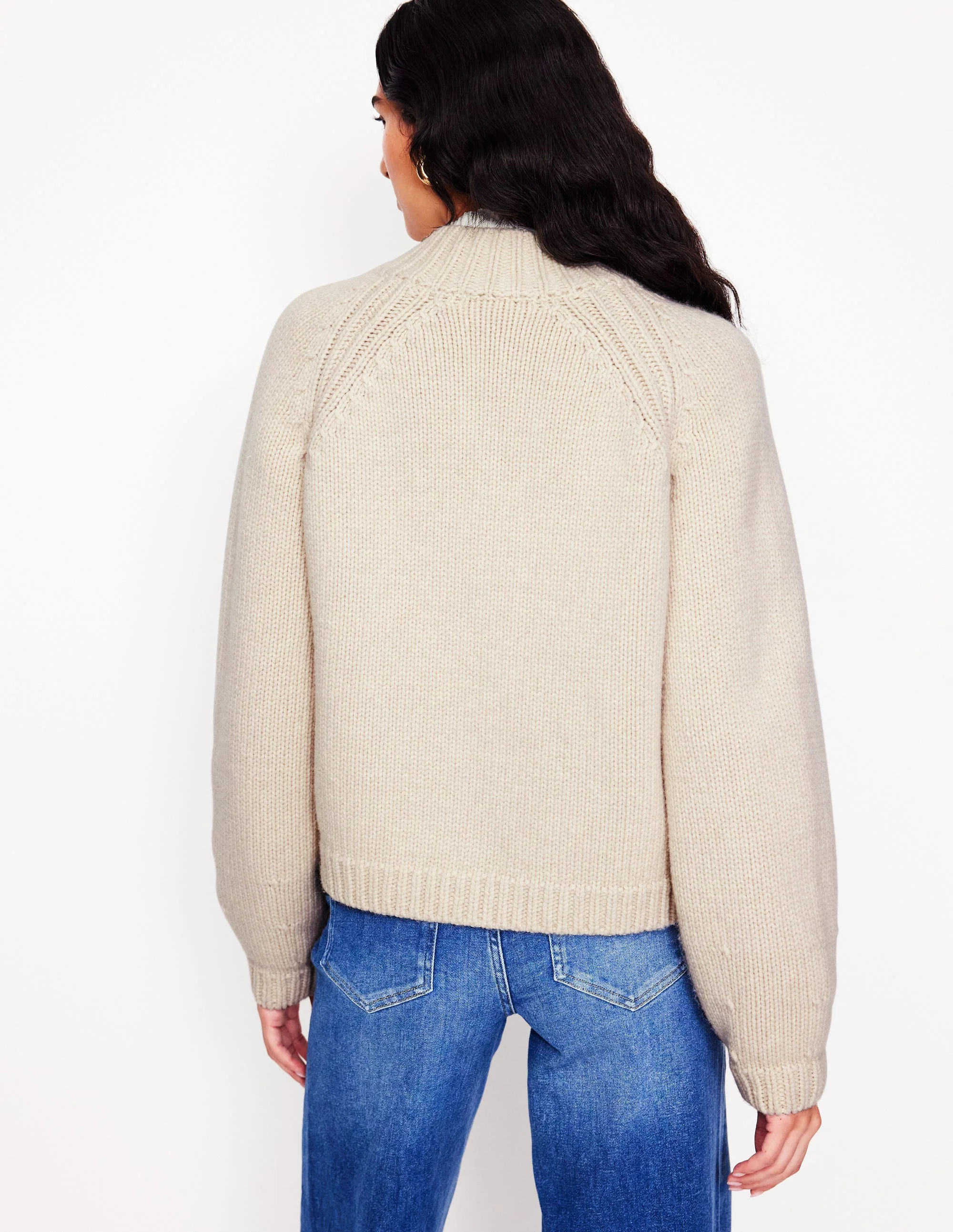Chunky Wool Cardigan-Warm Ivory - Image 4
