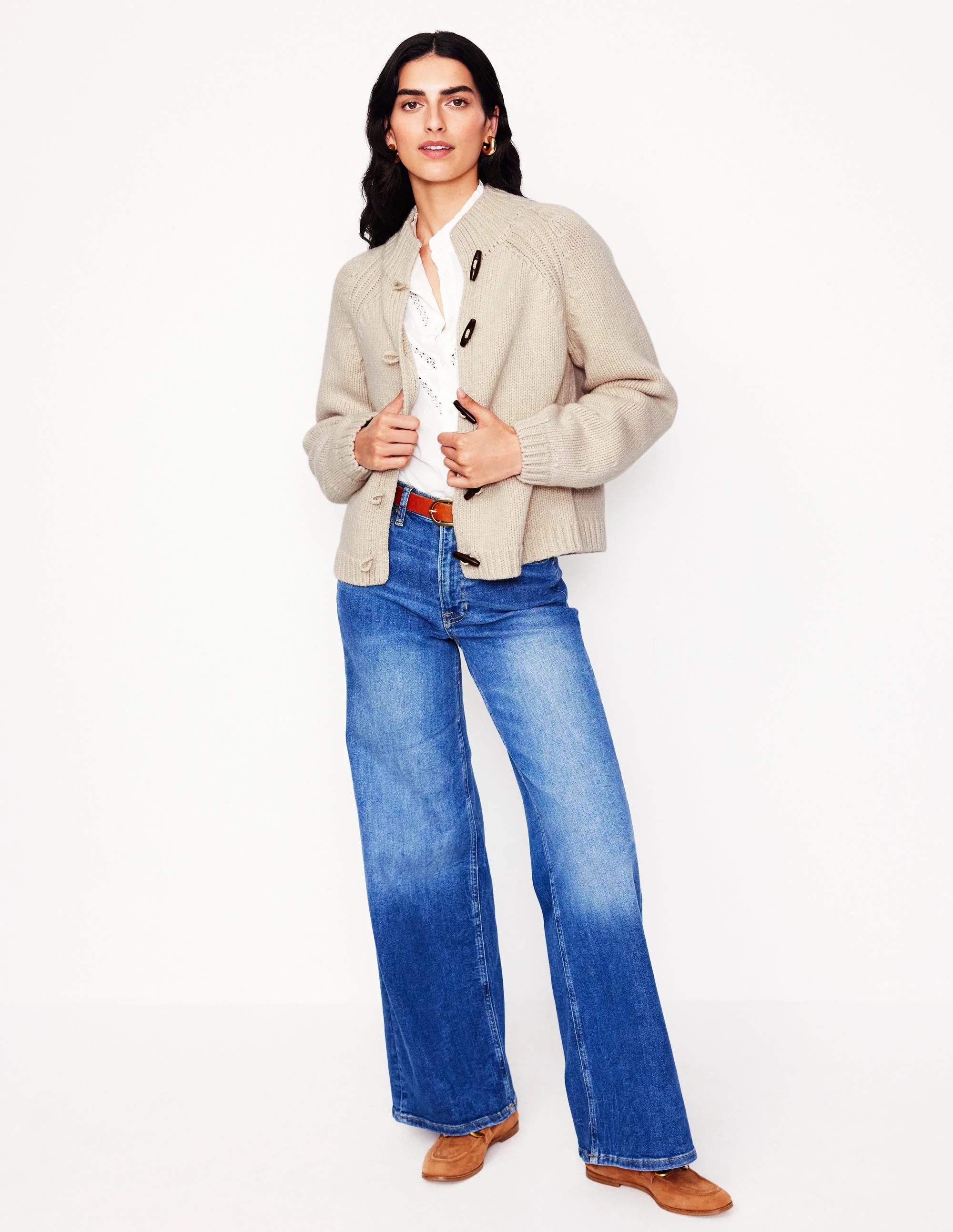 Chunky Wool Cardigan-Warm Ivory - Image 5