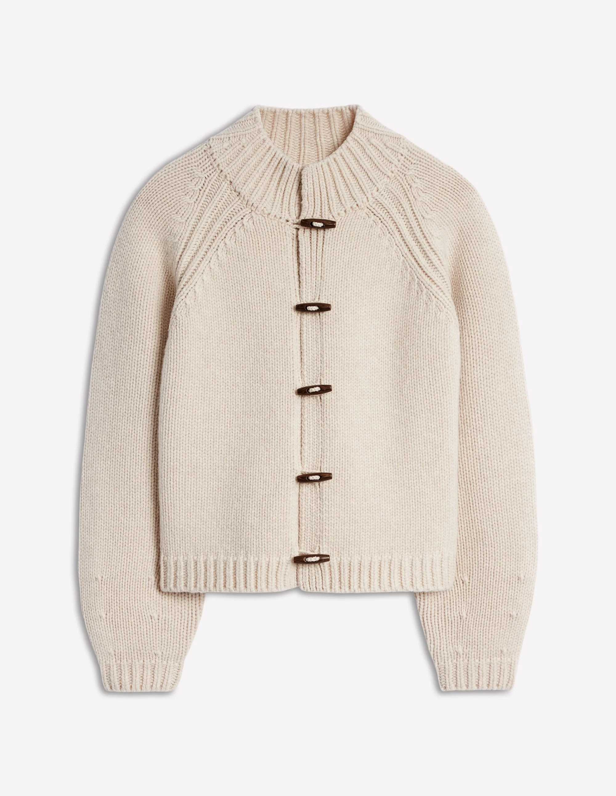 Chunky Wool Cardigan-Warm Ivory - Image 6