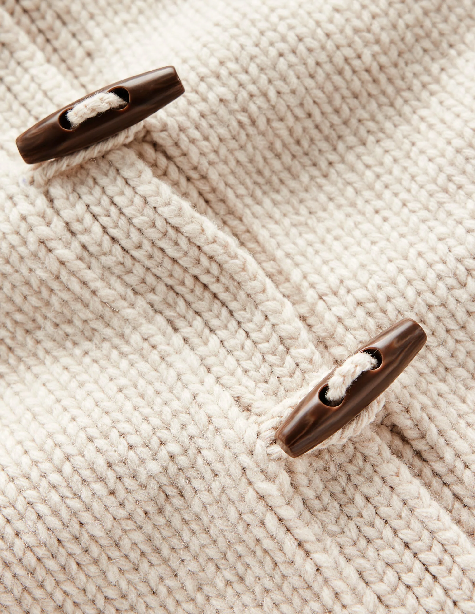 Chunky Wool Cardigan-Warm Ivory - Image 7