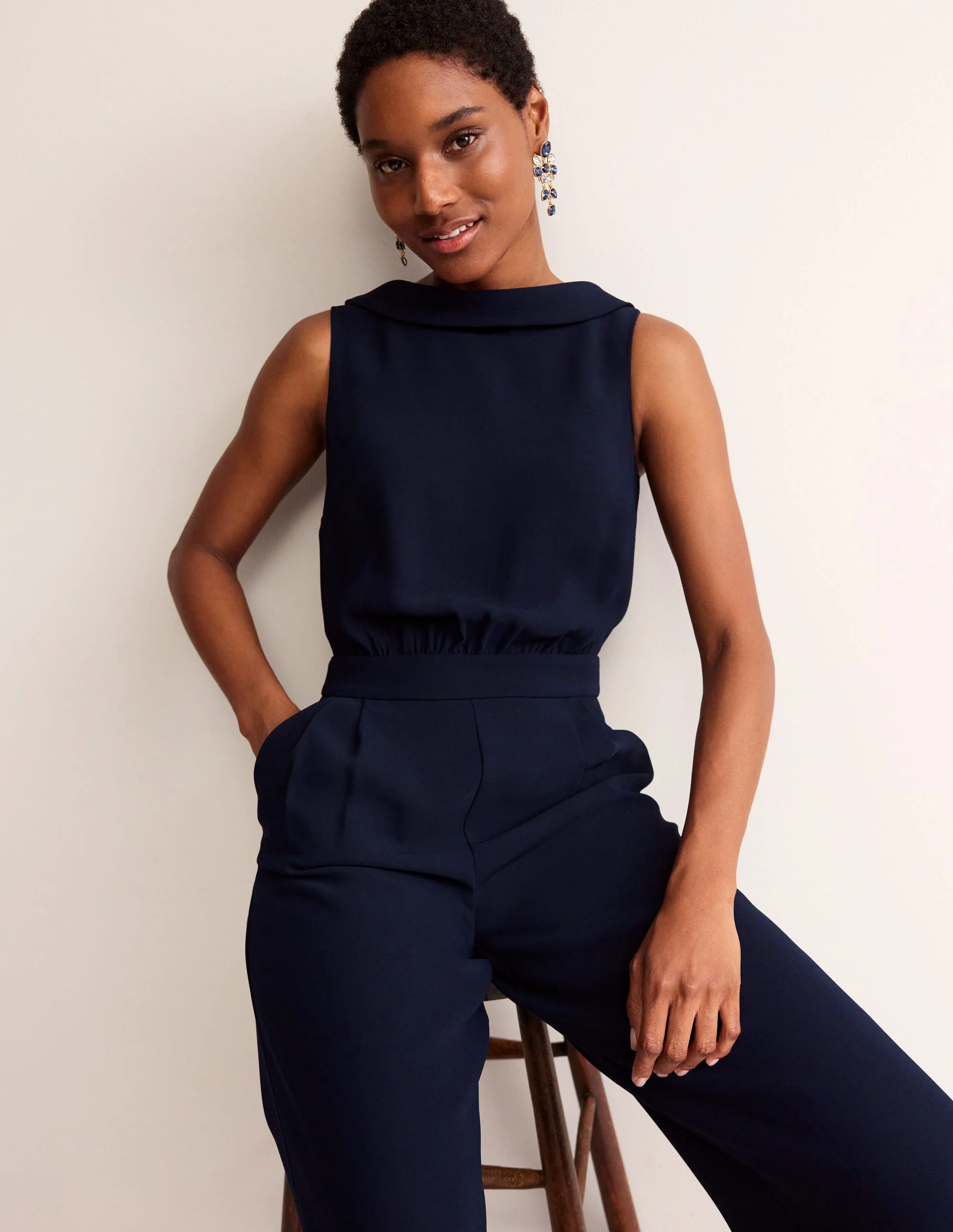Clarissa Jumpsuit-Navy - Image 4