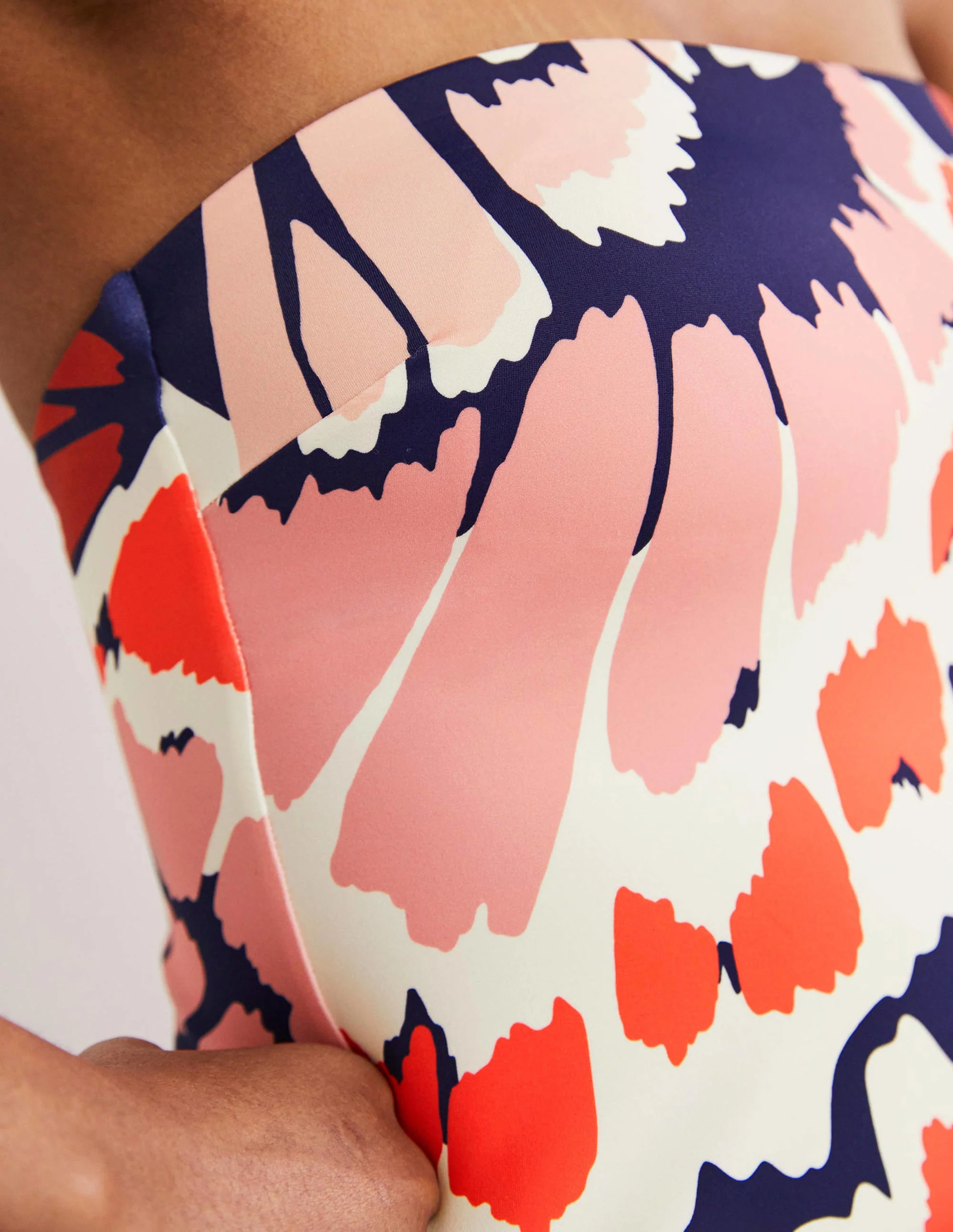 Classic Bandeau Swimsuit-Multi, Petal Stamp