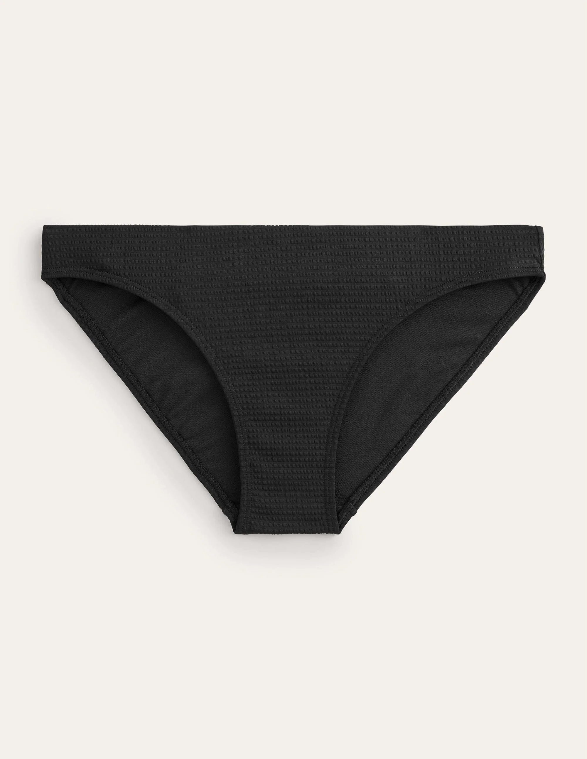 Classic Bikini Bottoms-Black Seersucker Texture - Image 2