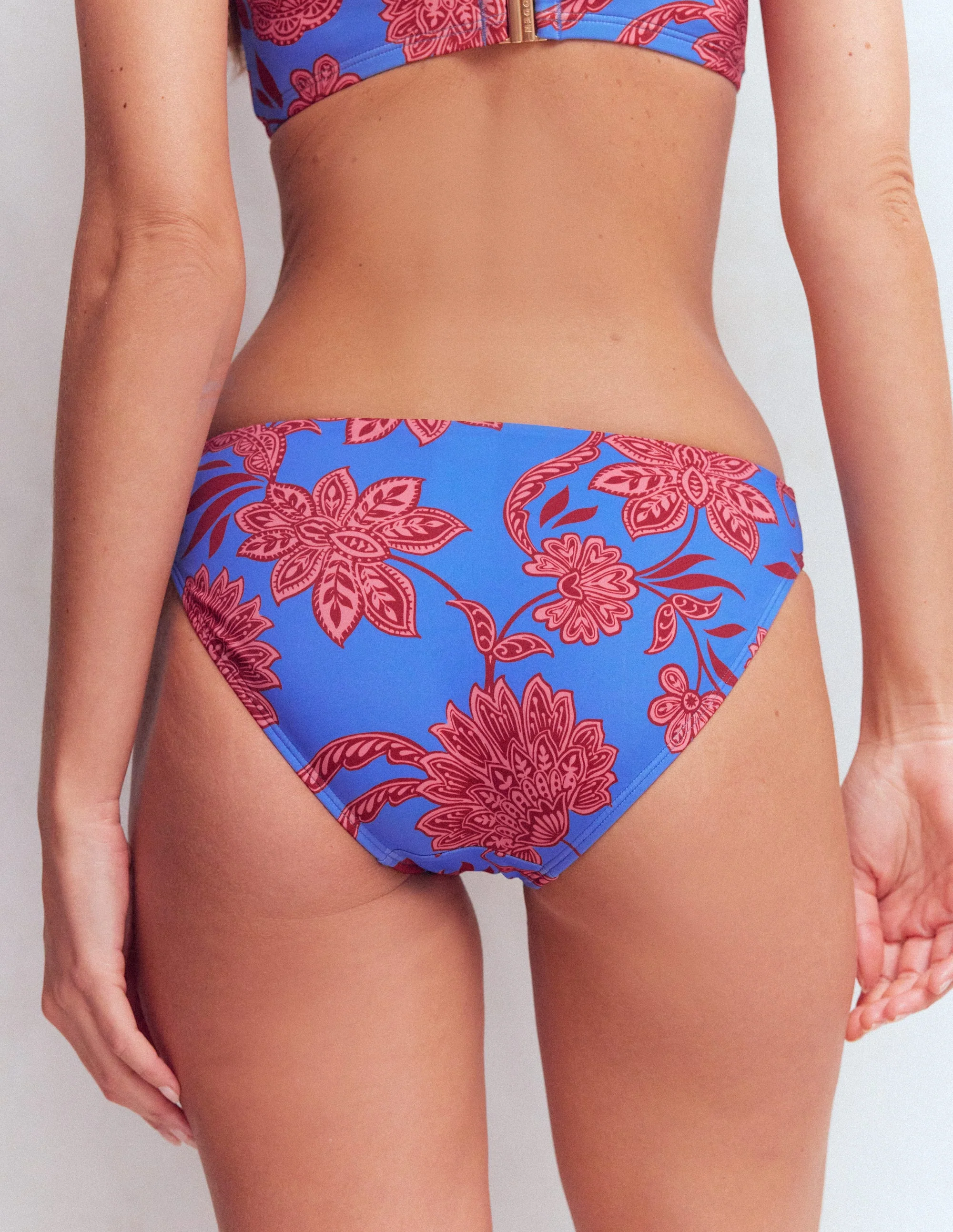Classic Bikini Bottoms-Blue, Elegant Blossom - Image 3