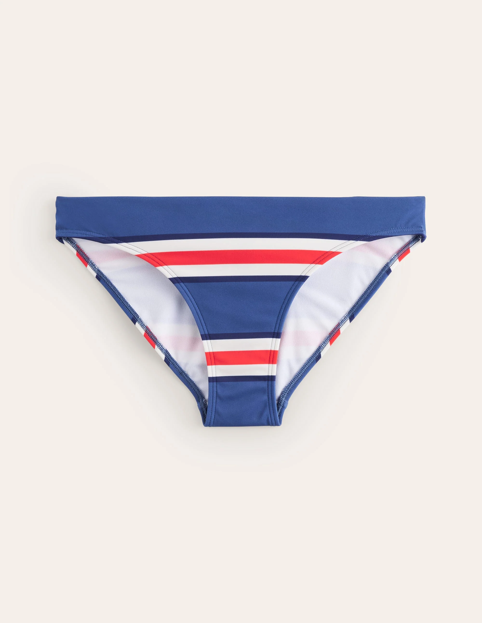 Classic Bikini Bottoms-Blue Jay, Poppy Red Stripe - Image 5