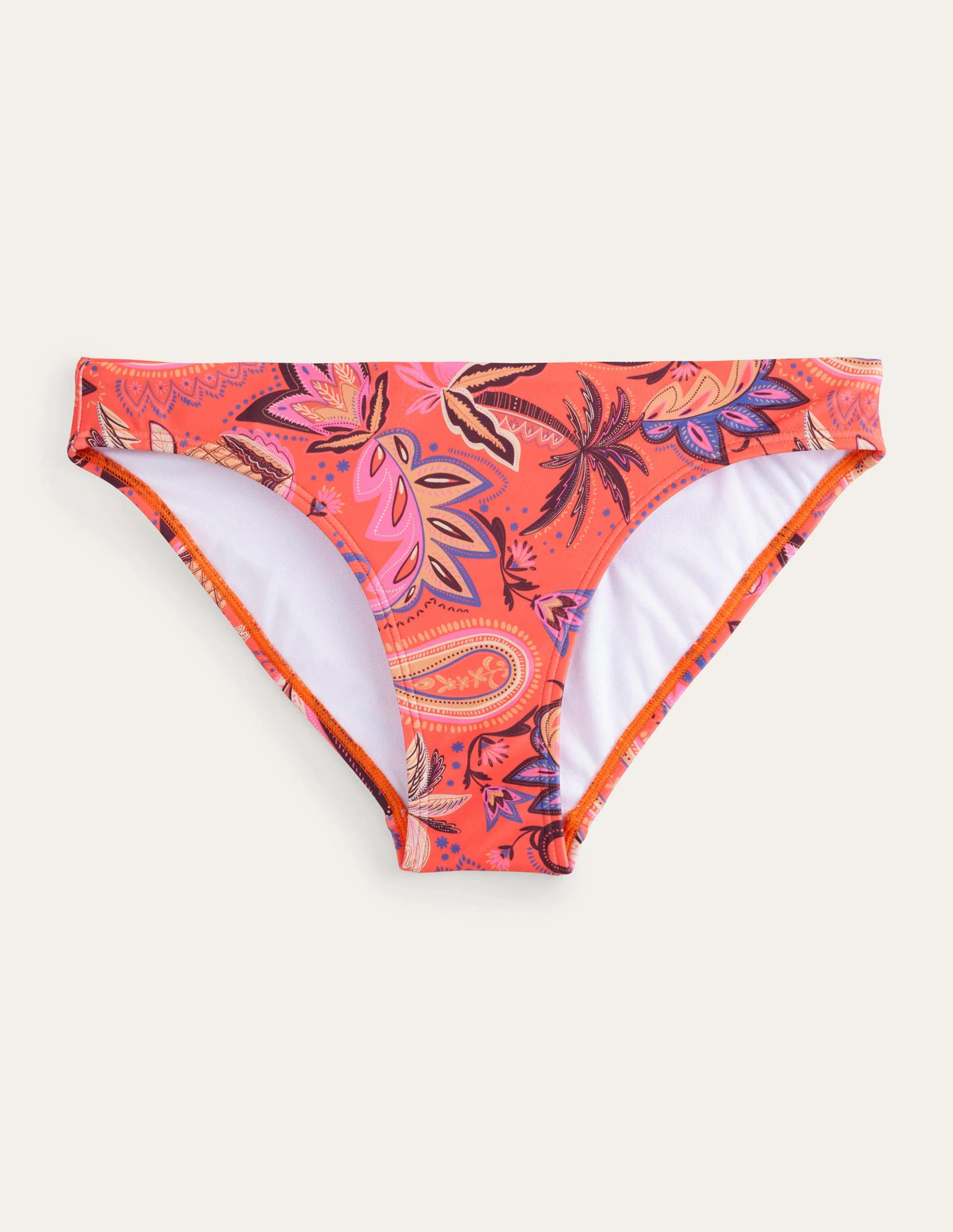 Classic Bikini Bottoms-Coral, Paradise Paisley - Image 2