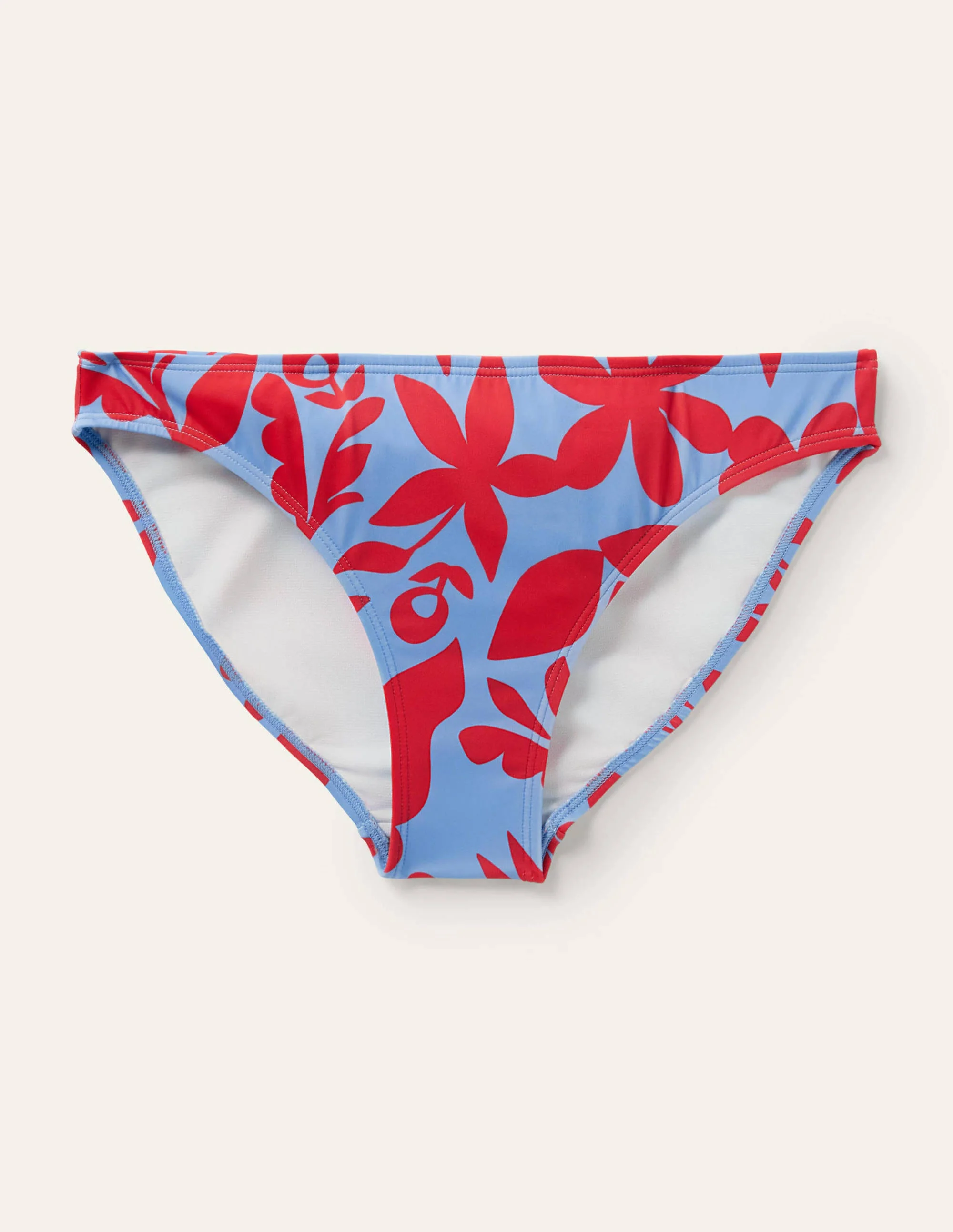 Classic Bikini Bottoms-Dusty Blue, Abstract Leaf - Image 5