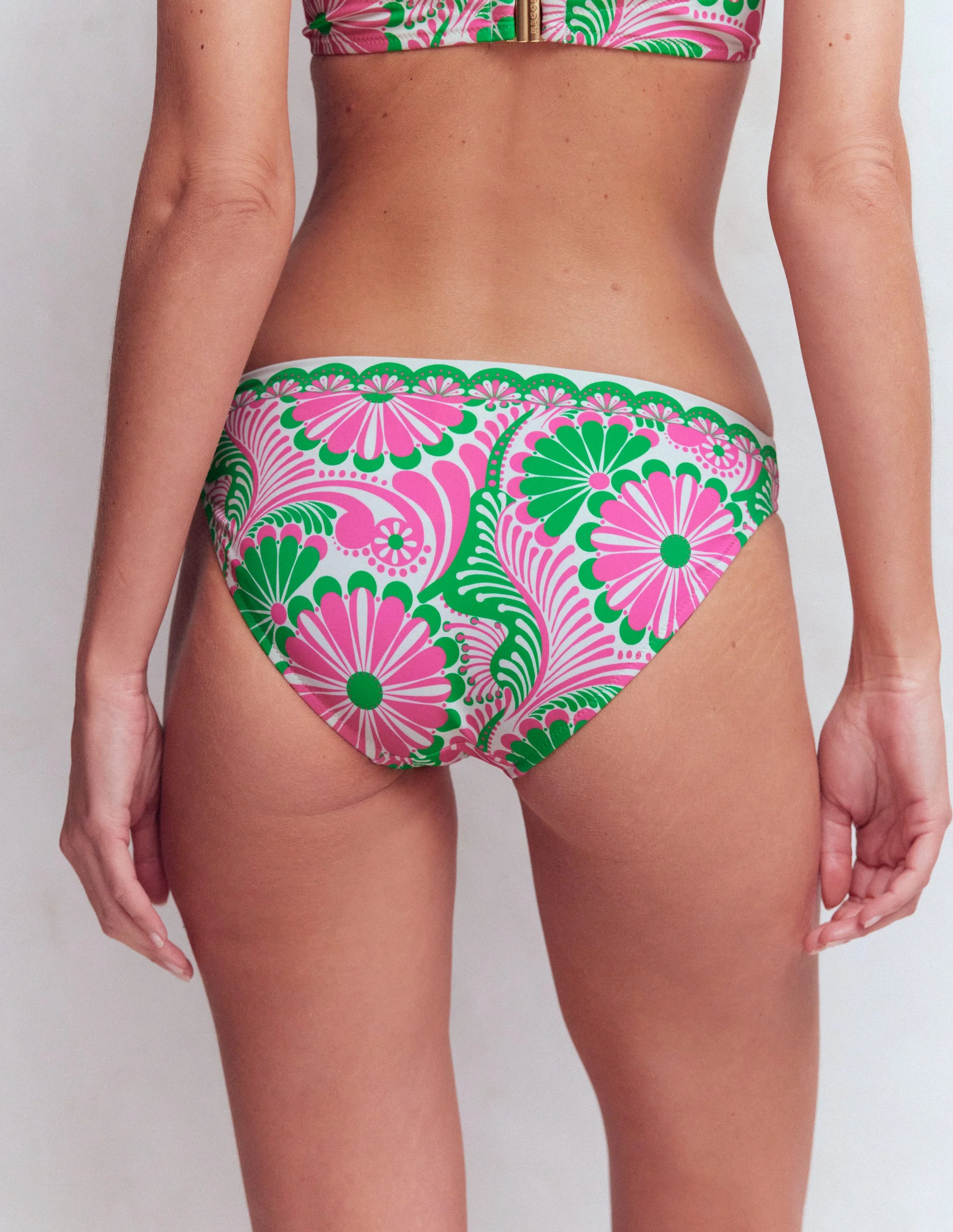 Classic Bikini Bottoms-Pink, Euphoric Gardens - Image 3