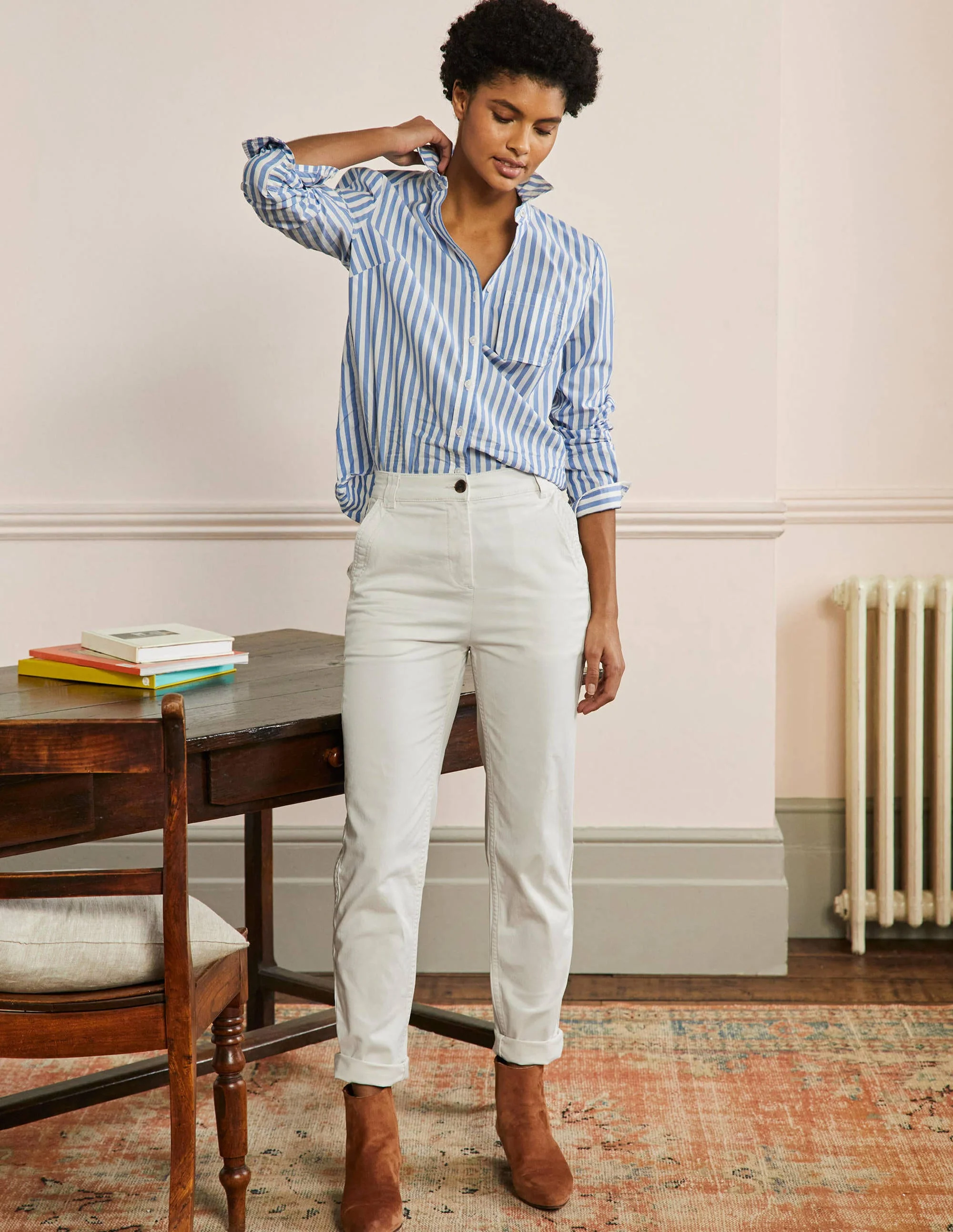 Classic Chino Pants-Ecru