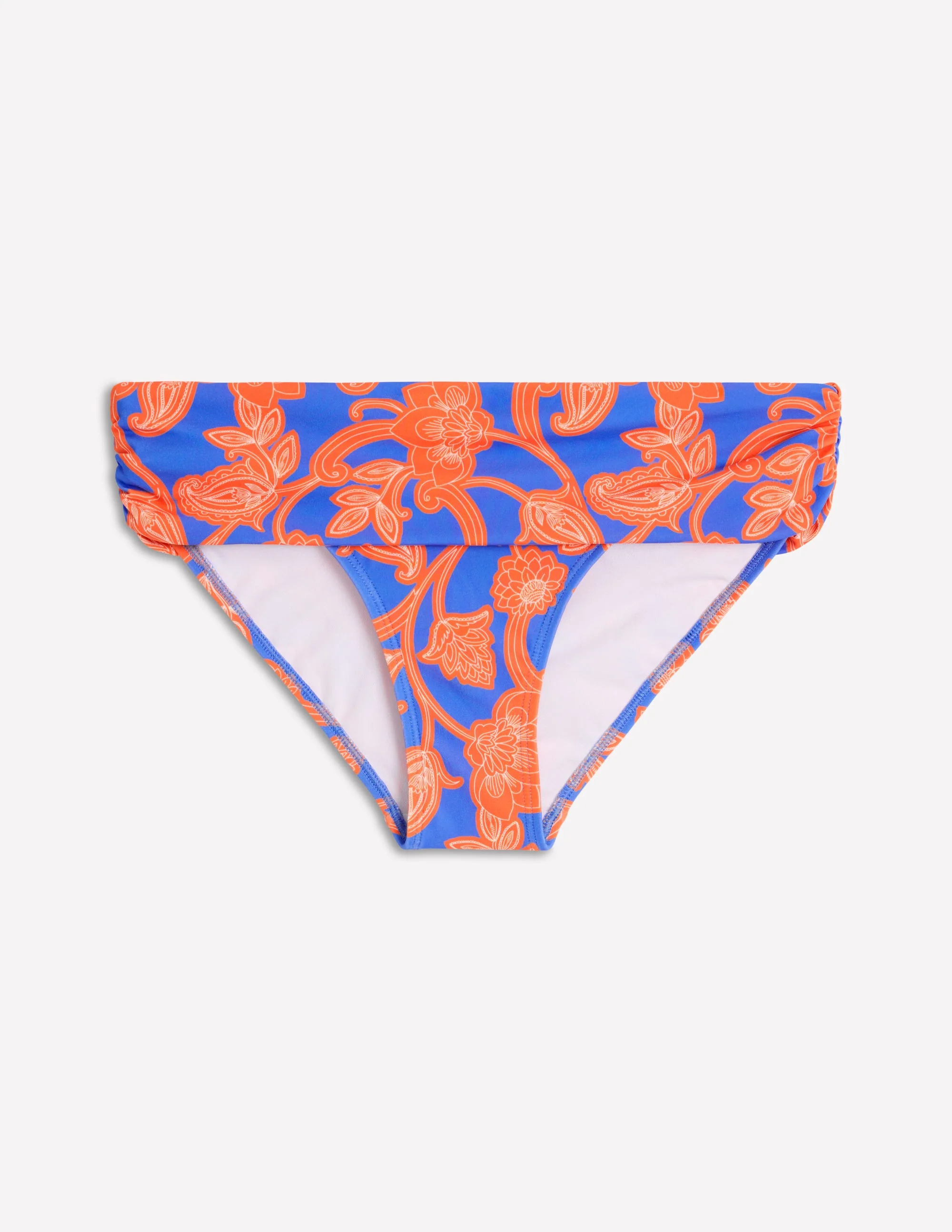 Classic Fold Bikini Bottoms-Jaffa Orange, Paisley Whirl - Image 8