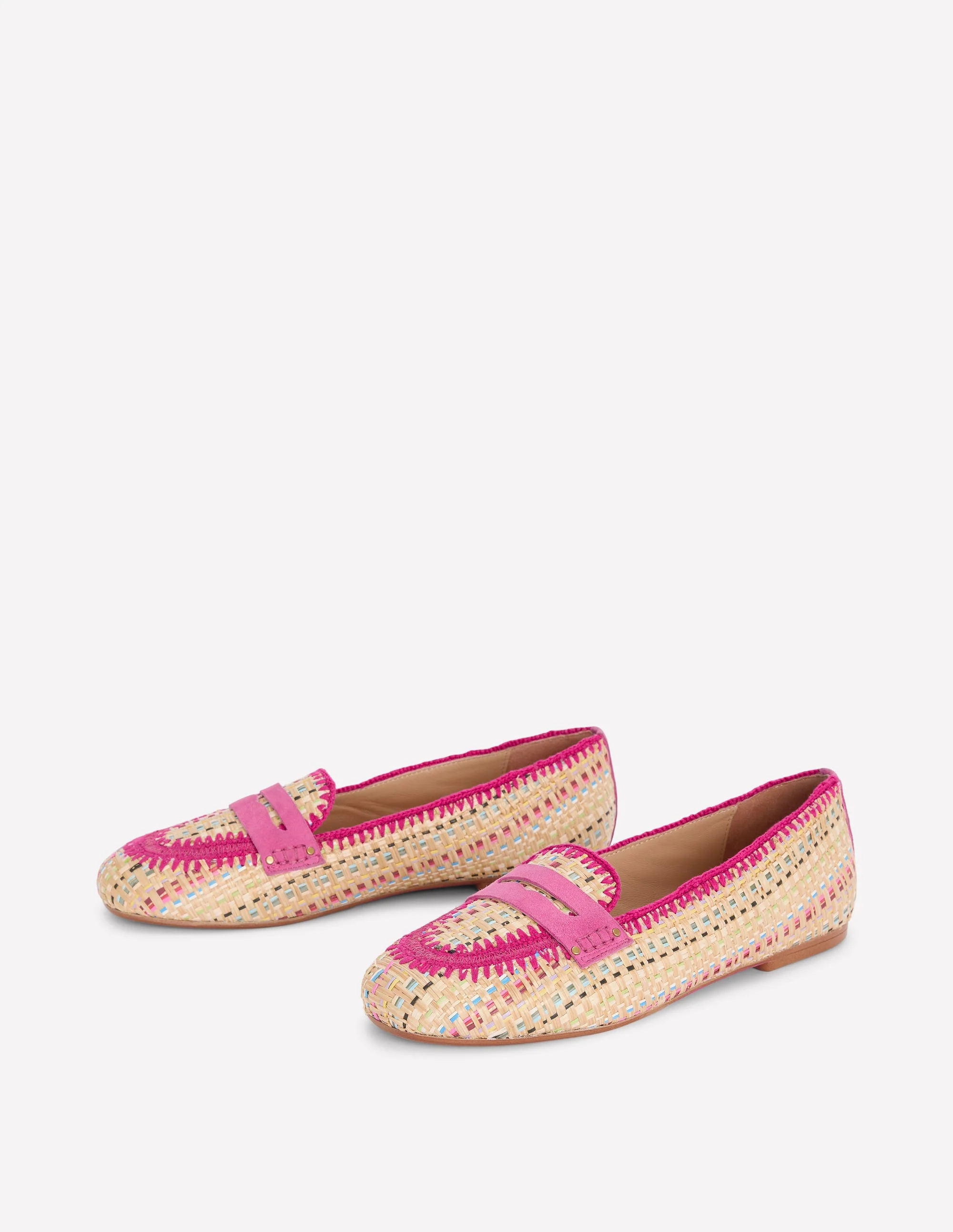 Classic Penny Loafers-Multi Raffia - Image 3