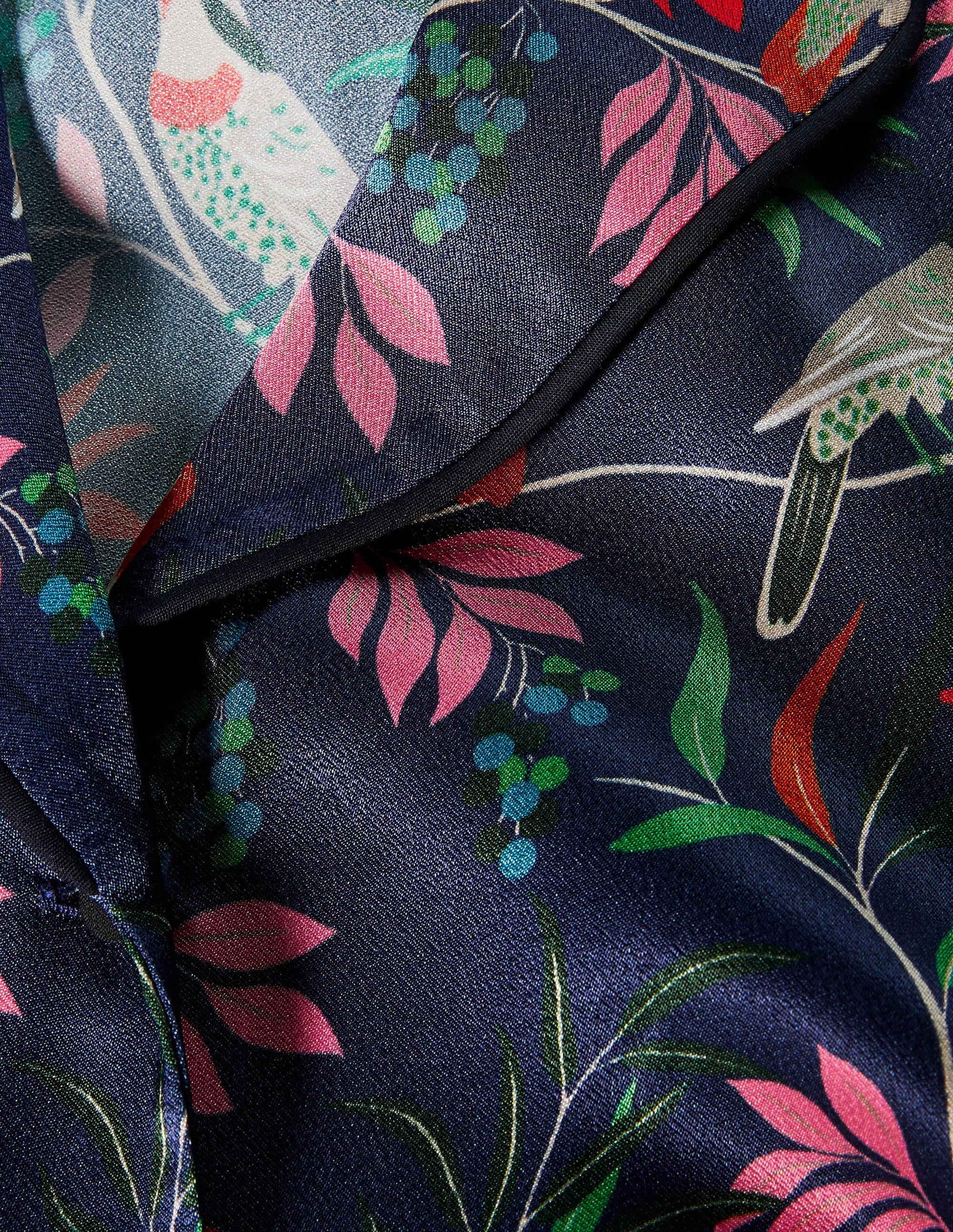 Collar Detail Cropped Jumpsuit-French Navy, Berry Bird - Image 7