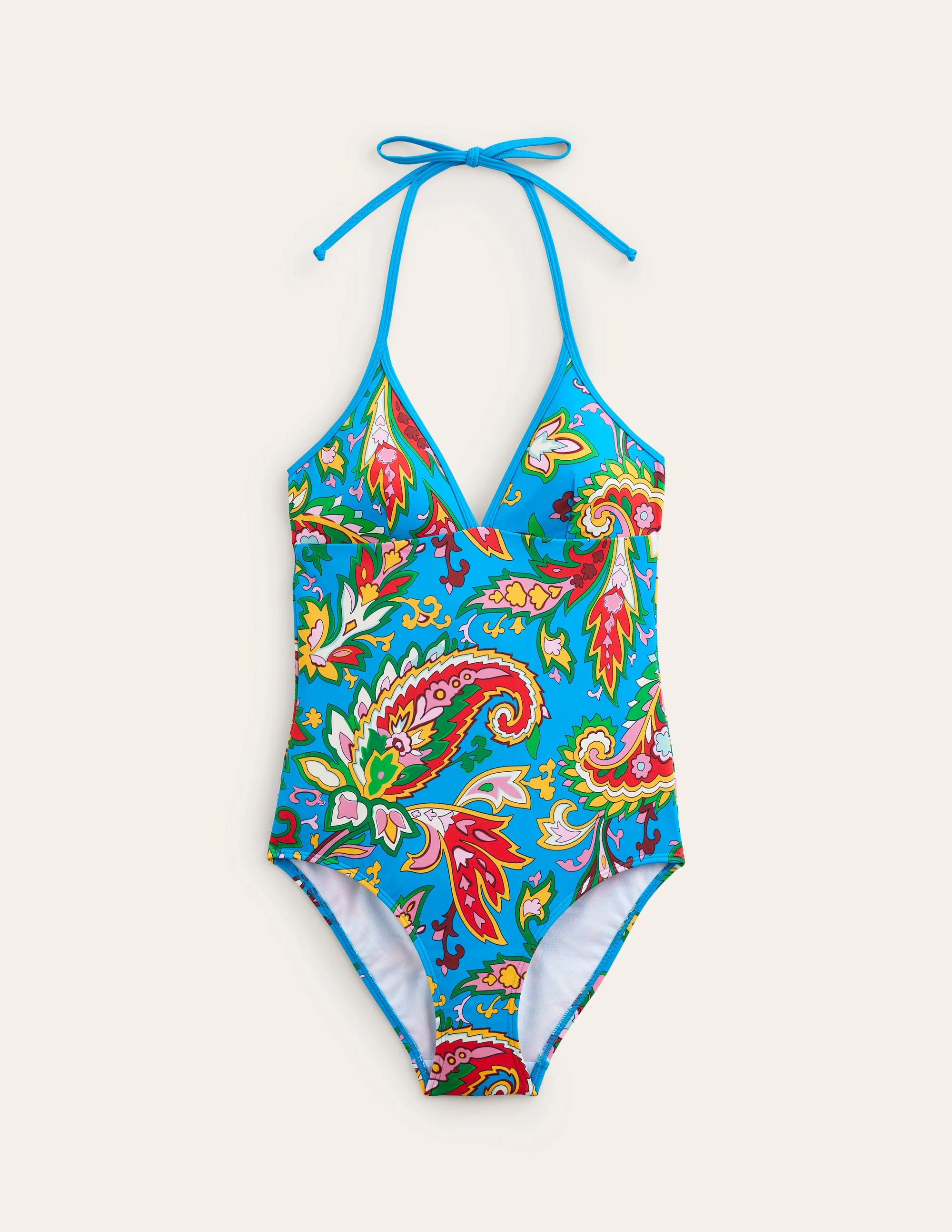 Como String  Swimsuit-Vivid Blue, Paisley Azure - Image 5