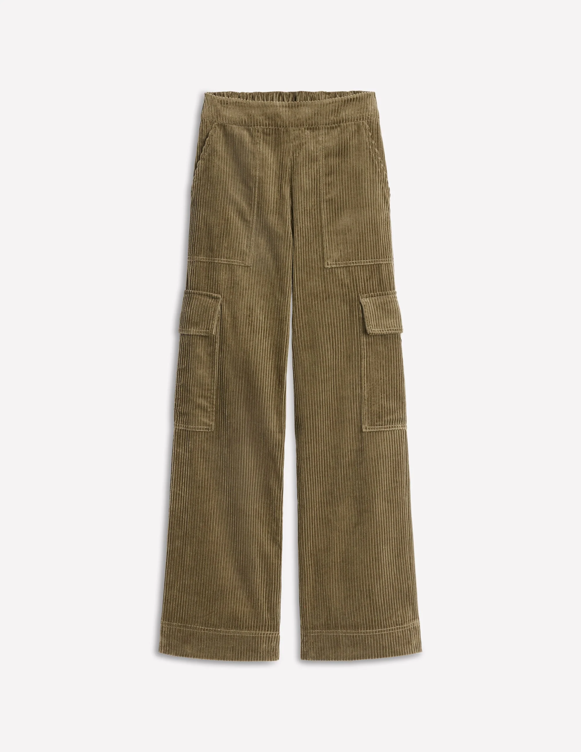Cord Pull-On Pants-Olive Khaki - Image 5
