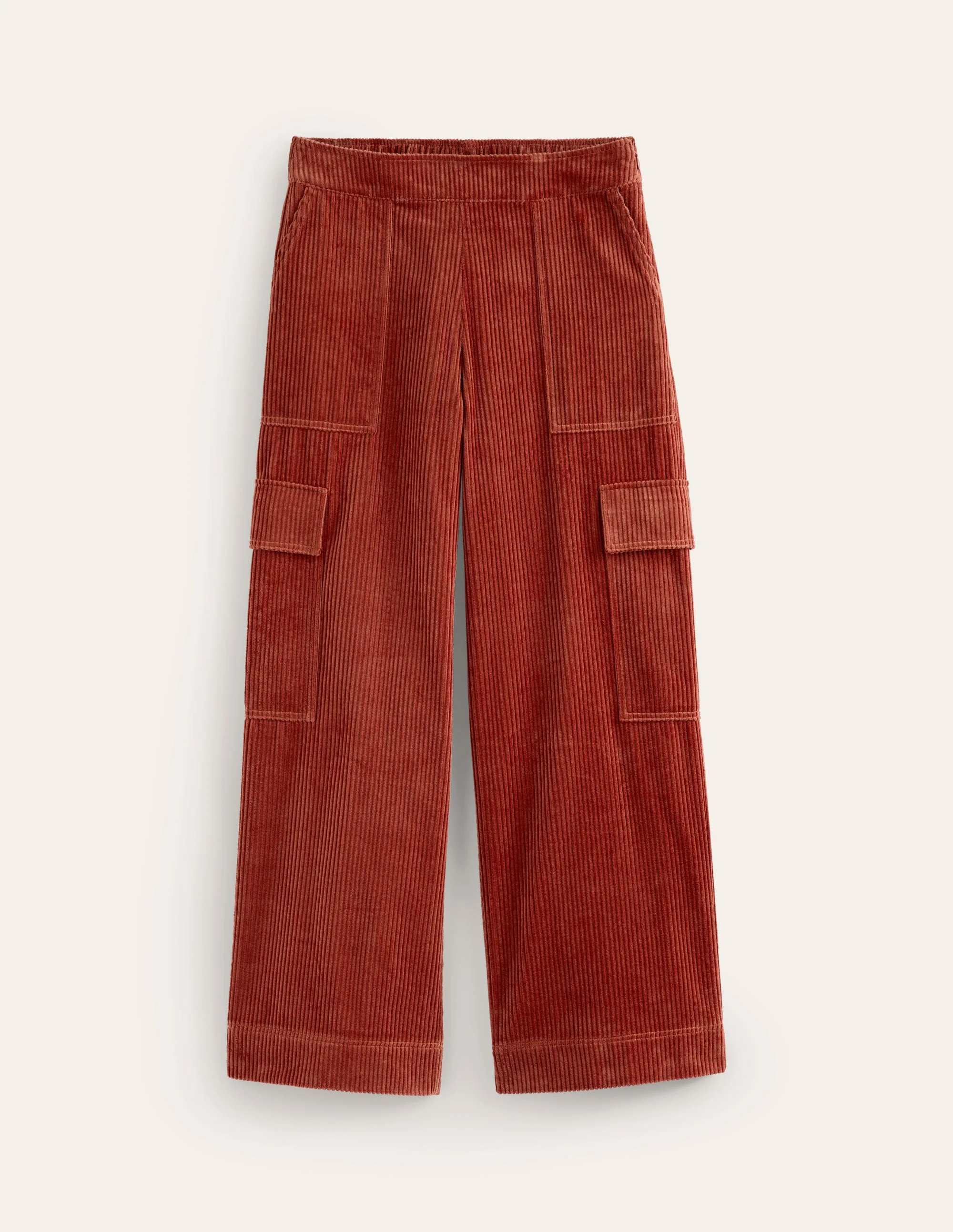 Cord Pull-On Pants-Red - Image 6