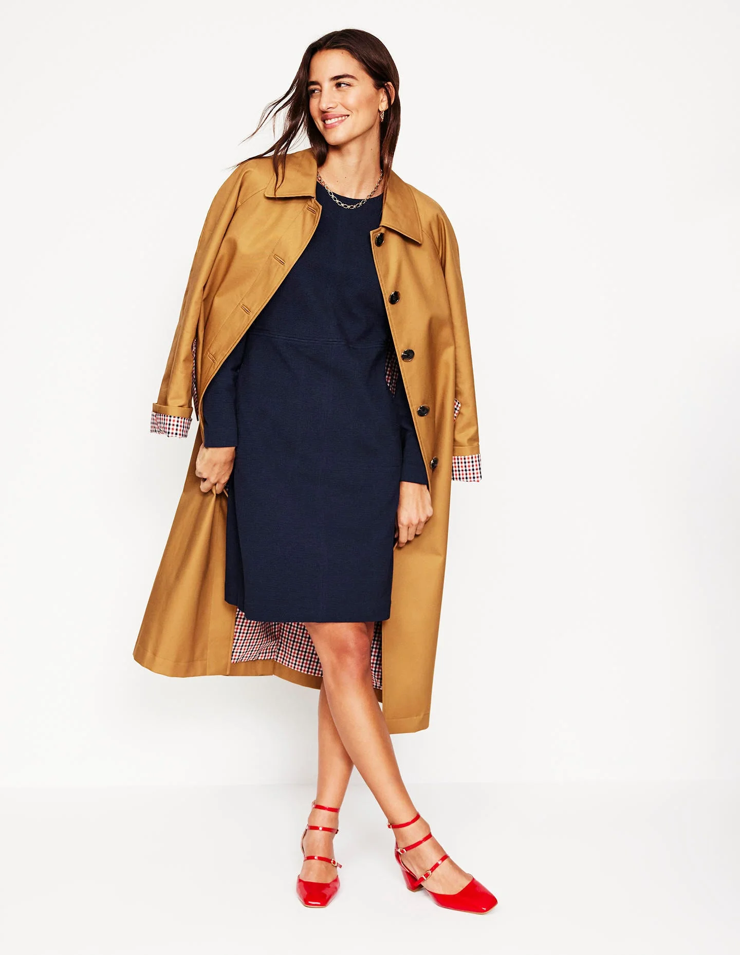 Cornelia Ottoman Dress-Navy - Image 4