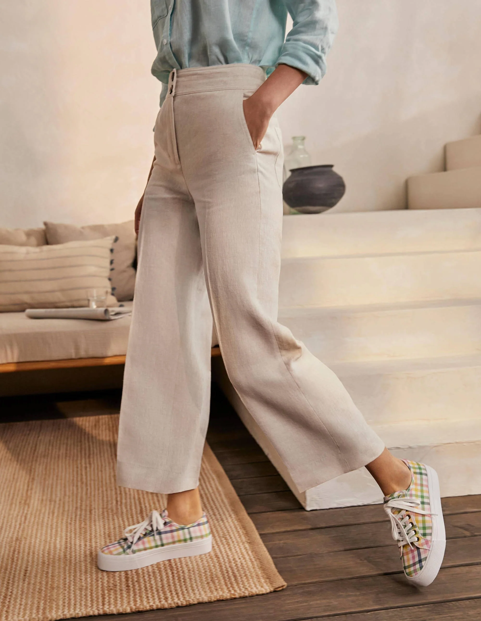 Cornwall Linen Pants-Natural