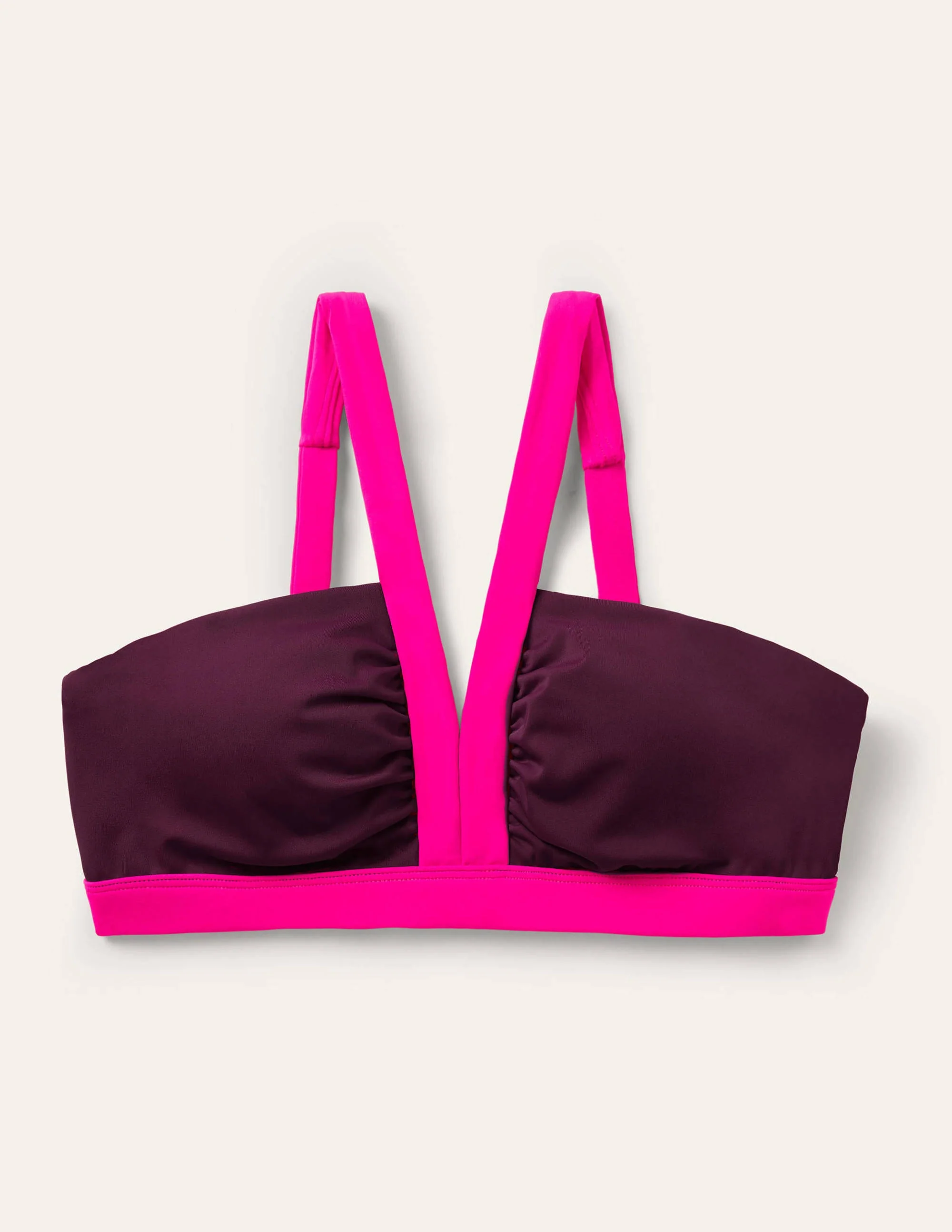 Corsica V-neck Bikini Top-Chockeberry - Image 5