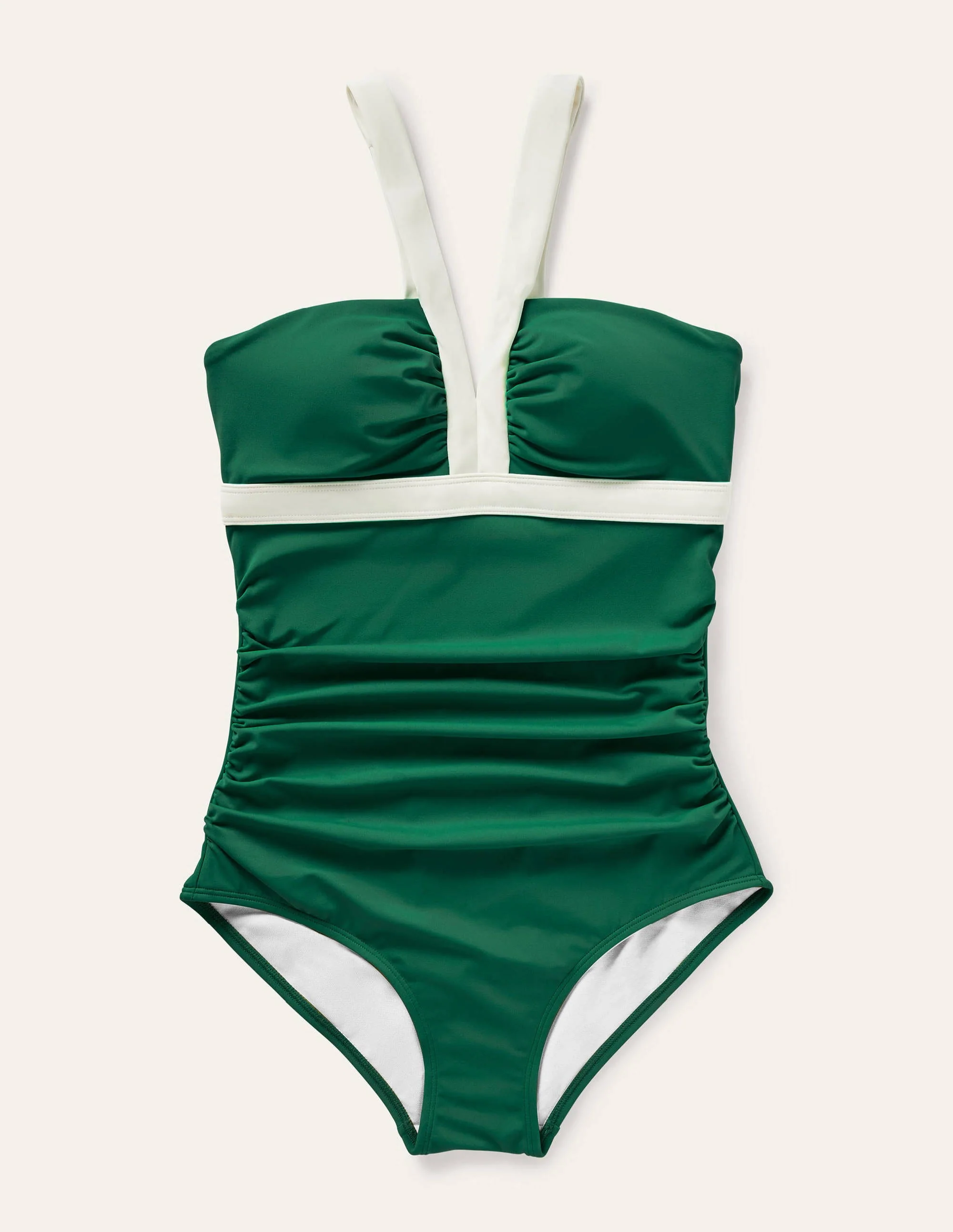 Corsica V-neck Swimsuit-Green Colourblock - Image 6