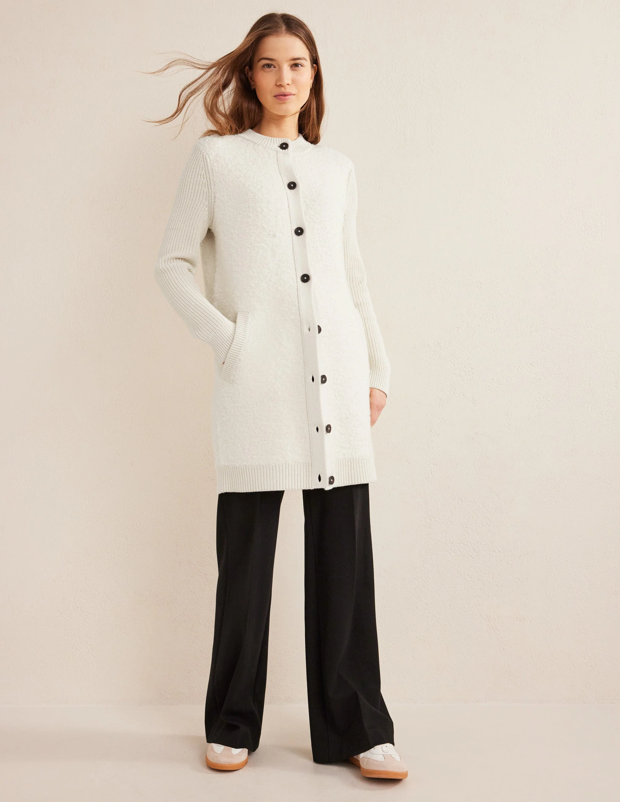 Cosy Boucle Coatigan-Warm Ivory - Image 4