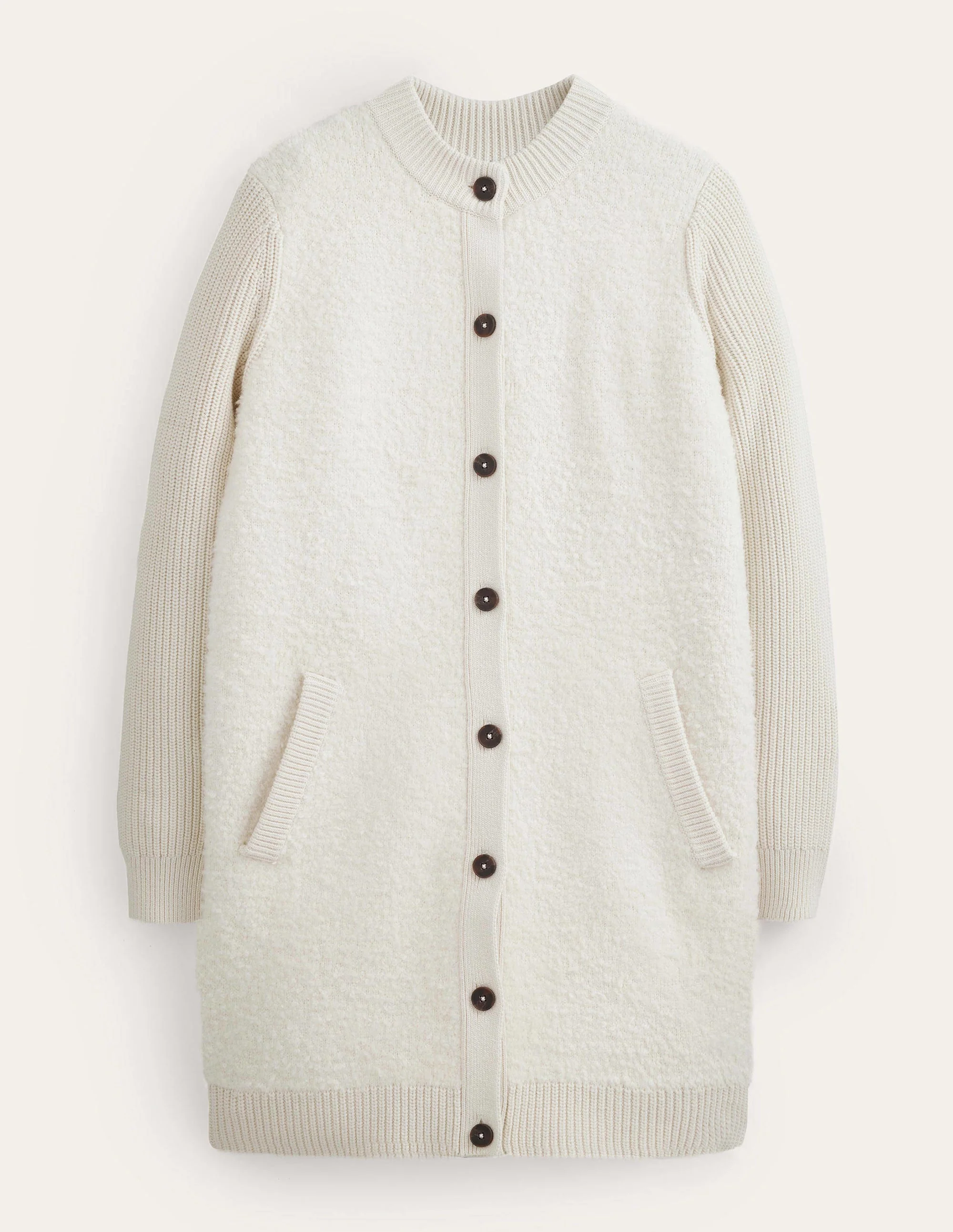 Cosy Boucle Coatigan-Warm Ivory - Image 5