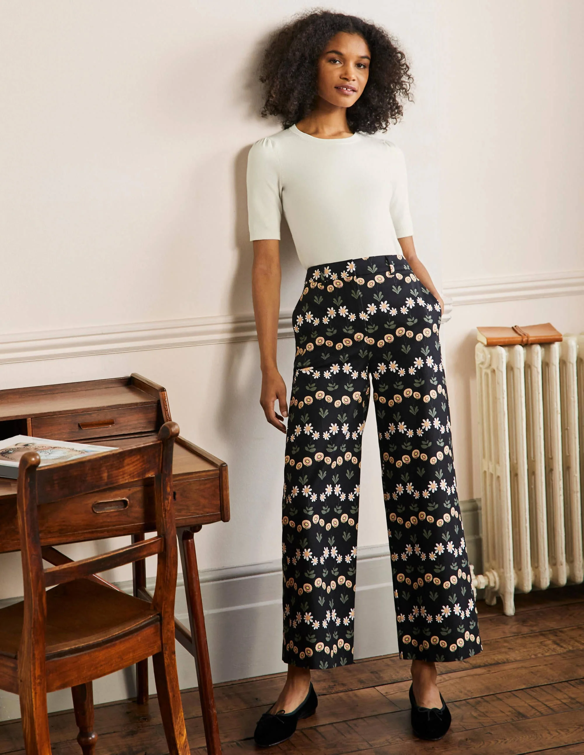 Cotton Crew Knitted Top-Ivory - Image 4