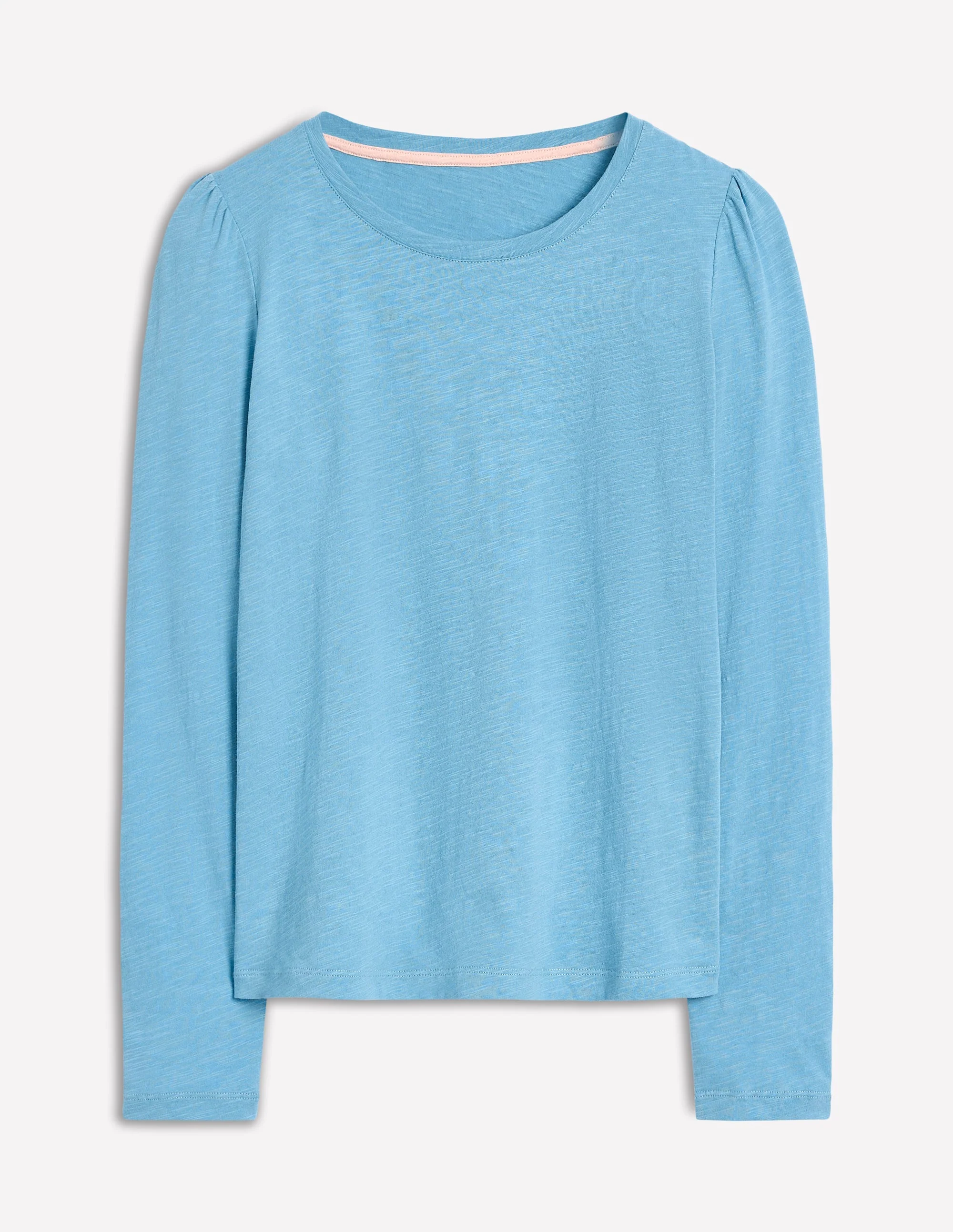 Cotton Crew Long Sleeve Top-Duck Egg Blue - Image 5