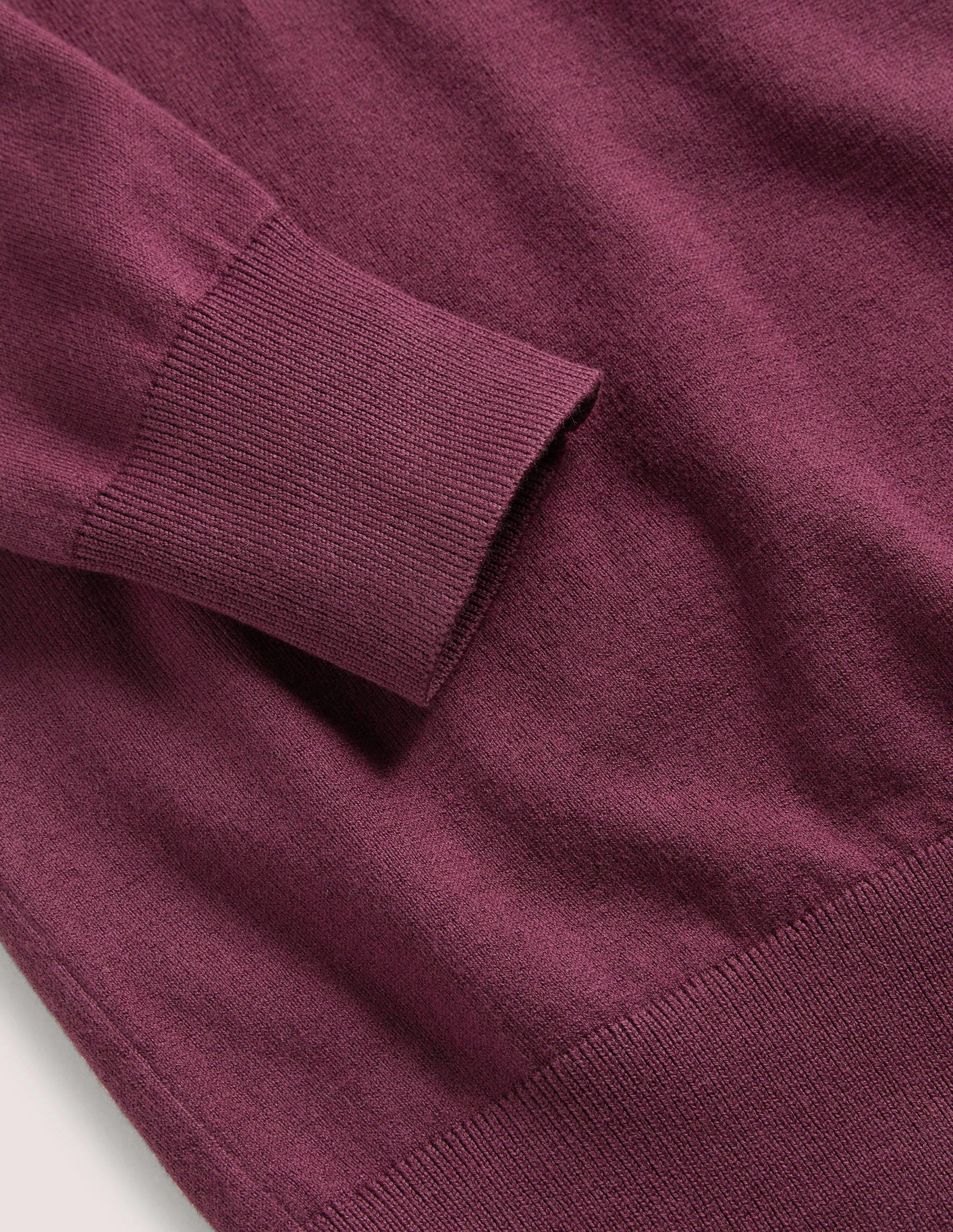 Cotton Crew Neck Sweater-Berry - Image 6