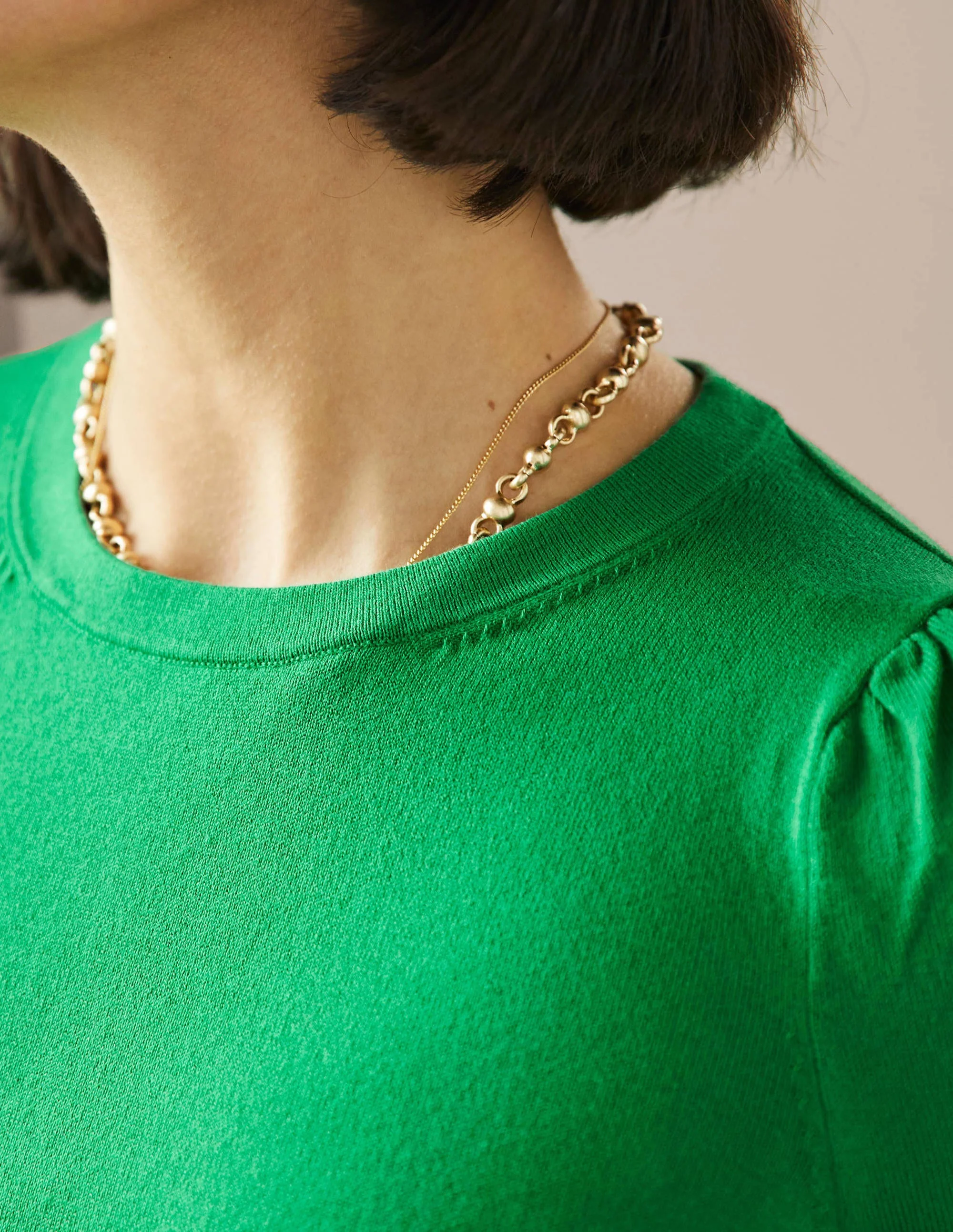 Cotton Crew Neck Sweater-Highland Green - Image 2