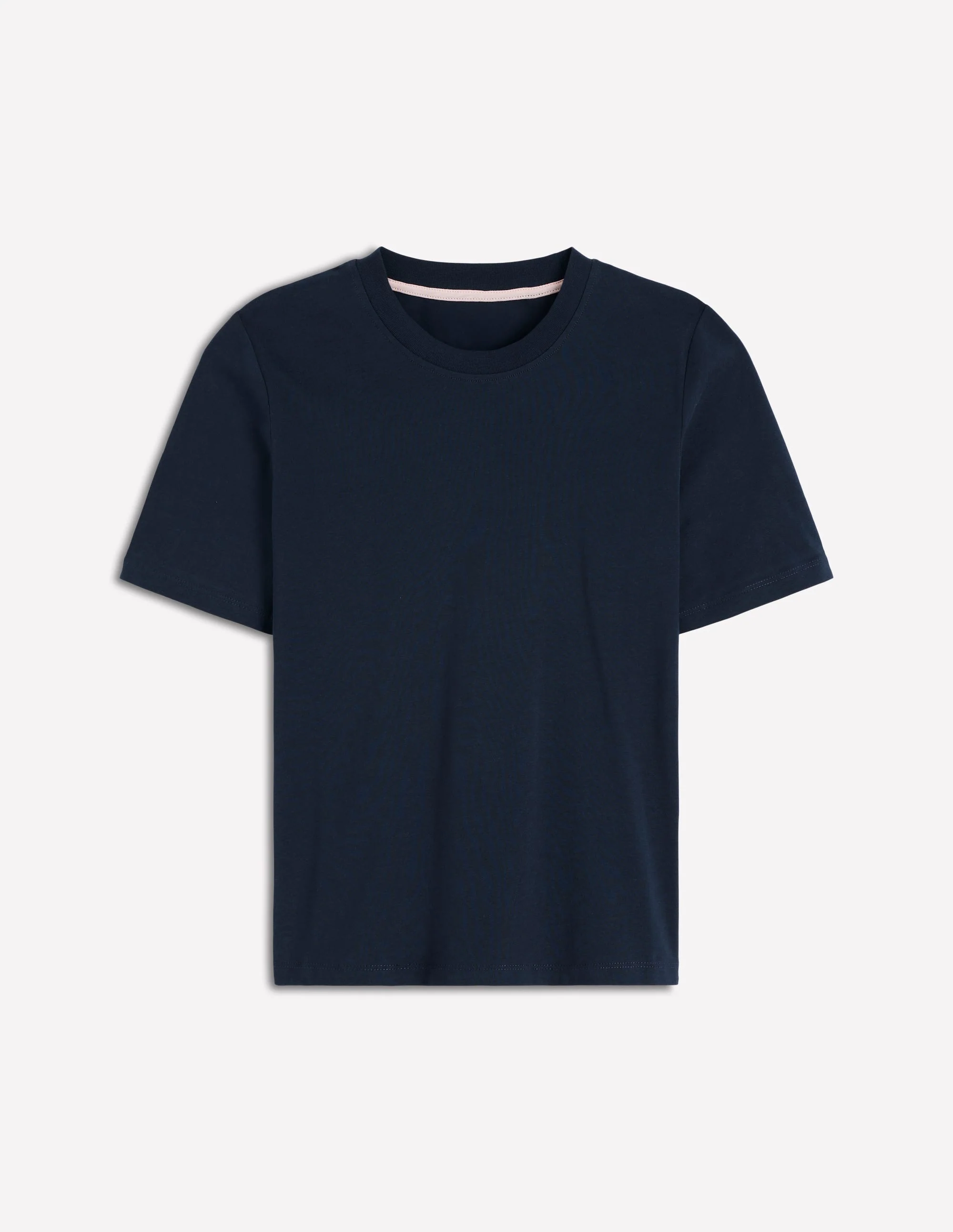 Cotton Crew Neck T-shirt-Navy - Image 4