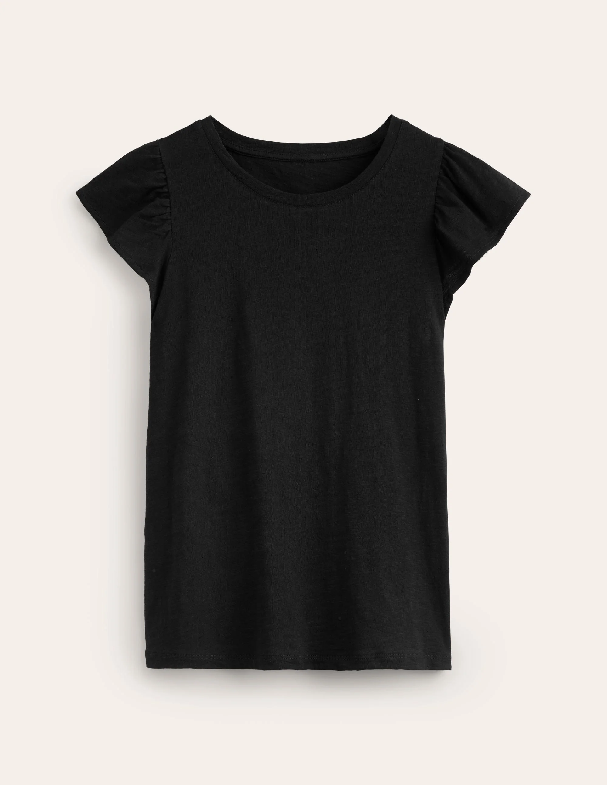 Cotton Flutter Top-Black - Image 5