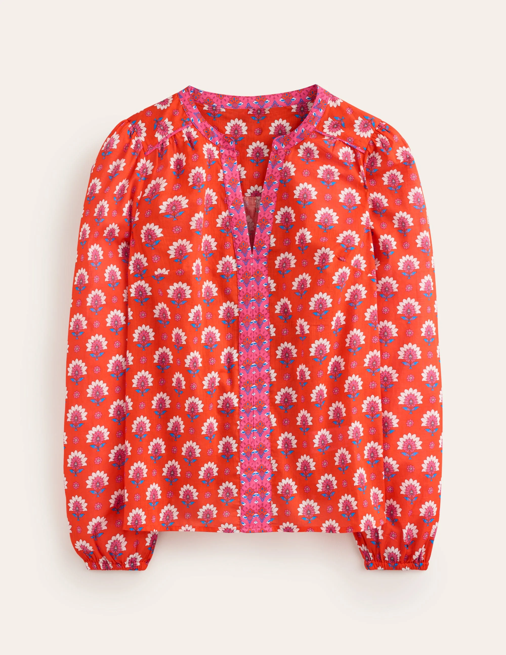 Cotton Printed Top-Gladioli, Passion Geo - Image 5