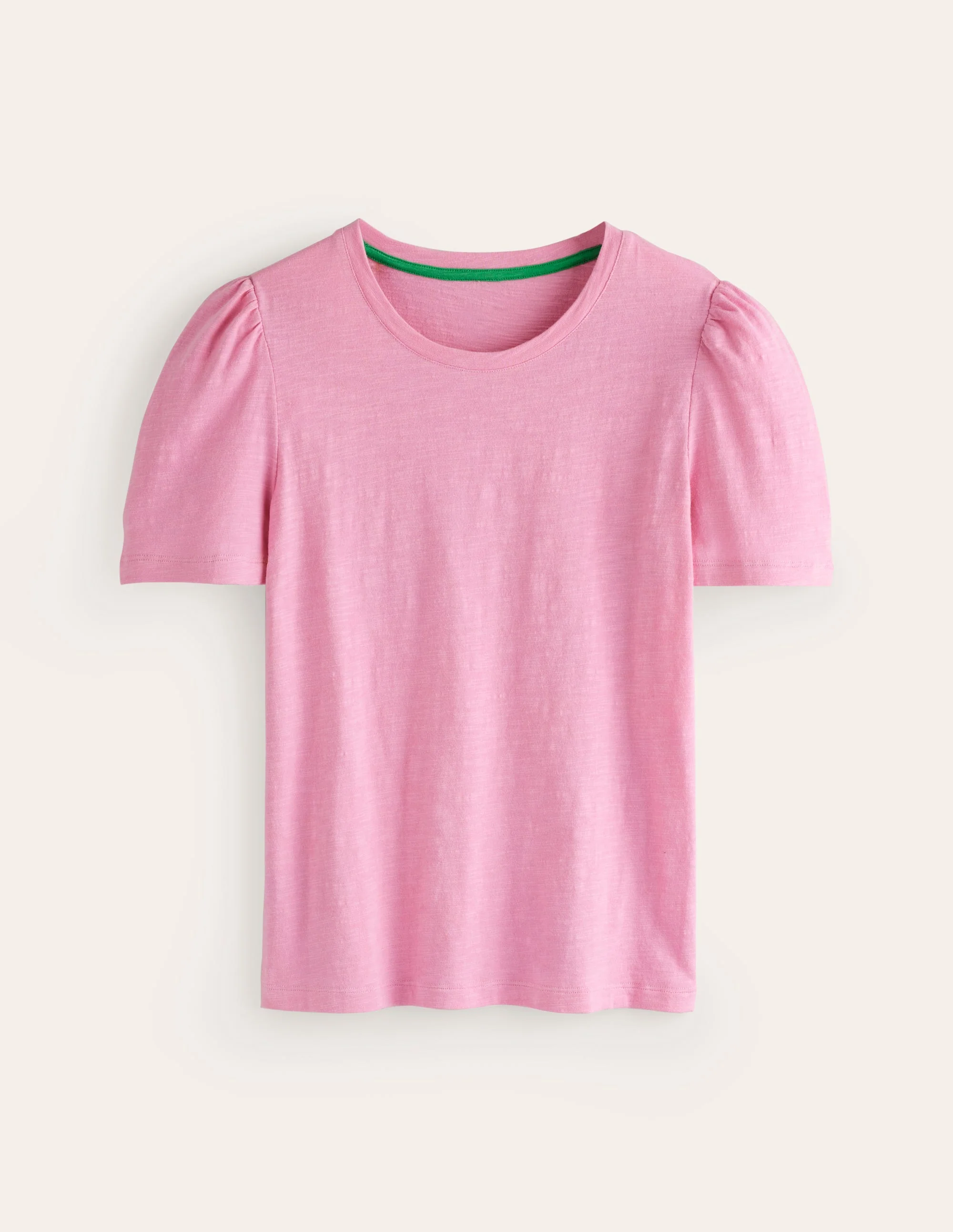 Cotton Puff Sleeve T-Shirt-Old Rose - Image 5