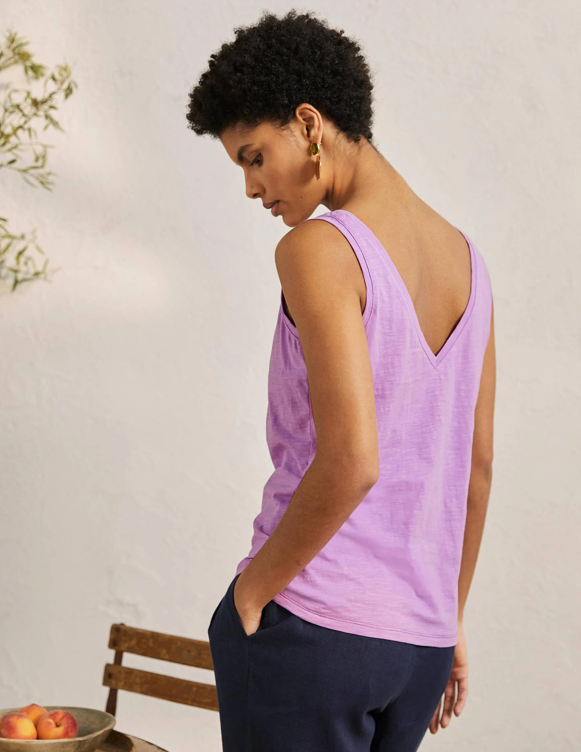 Cotton Tank Top-African Violet - Image 3