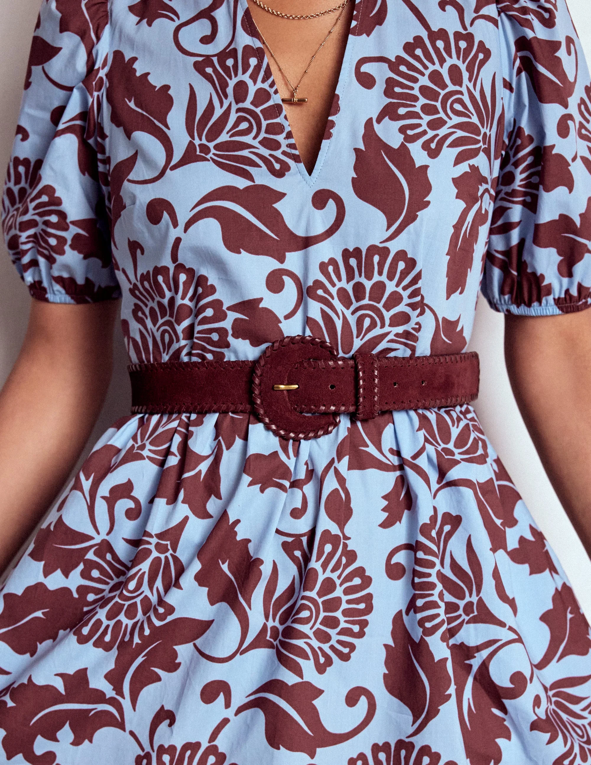 Covered Whipstitch Belt-Oxblood - Image 2