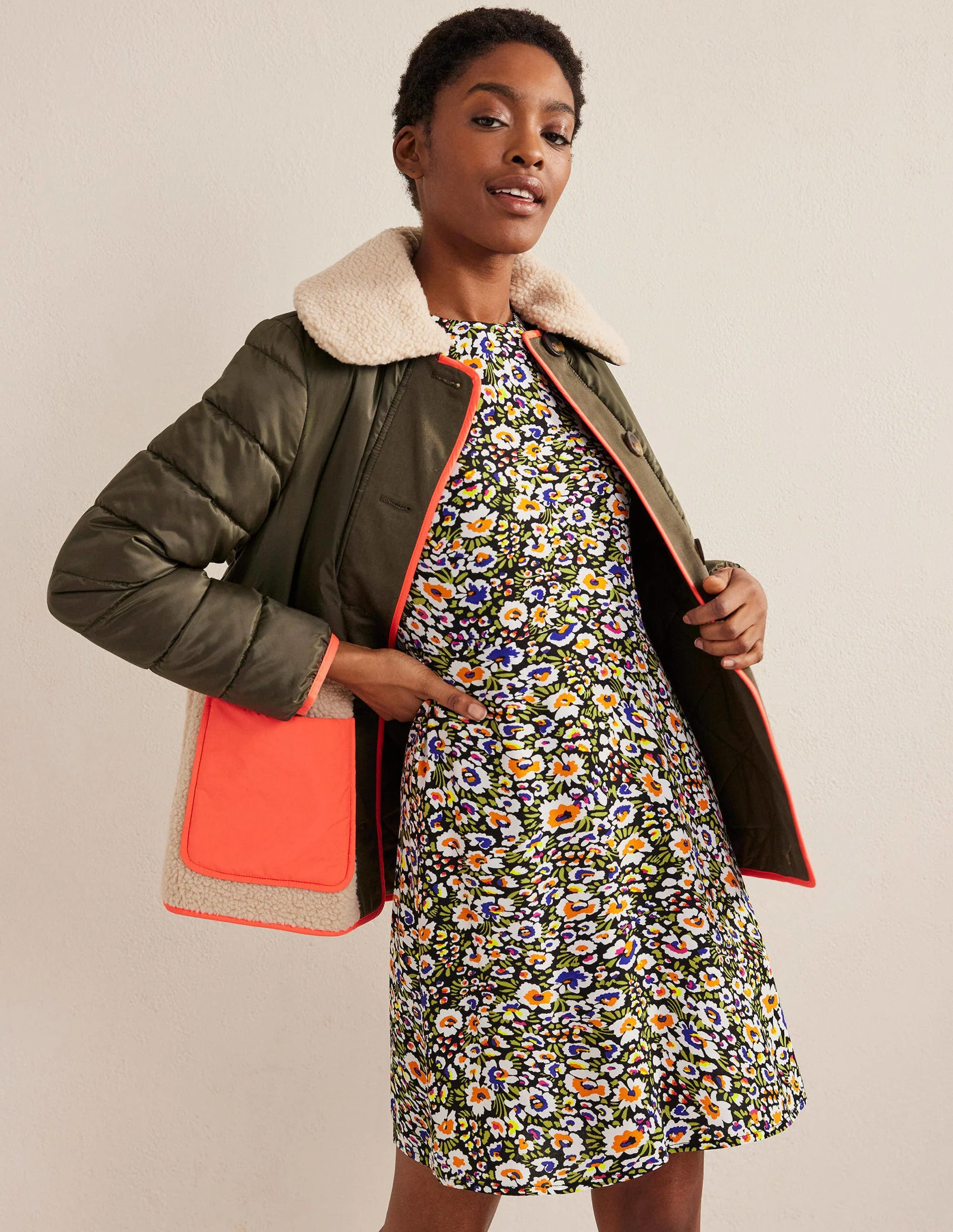 Crew Neck Print Mini Dress-Multi, Eden Bloom - Image 4