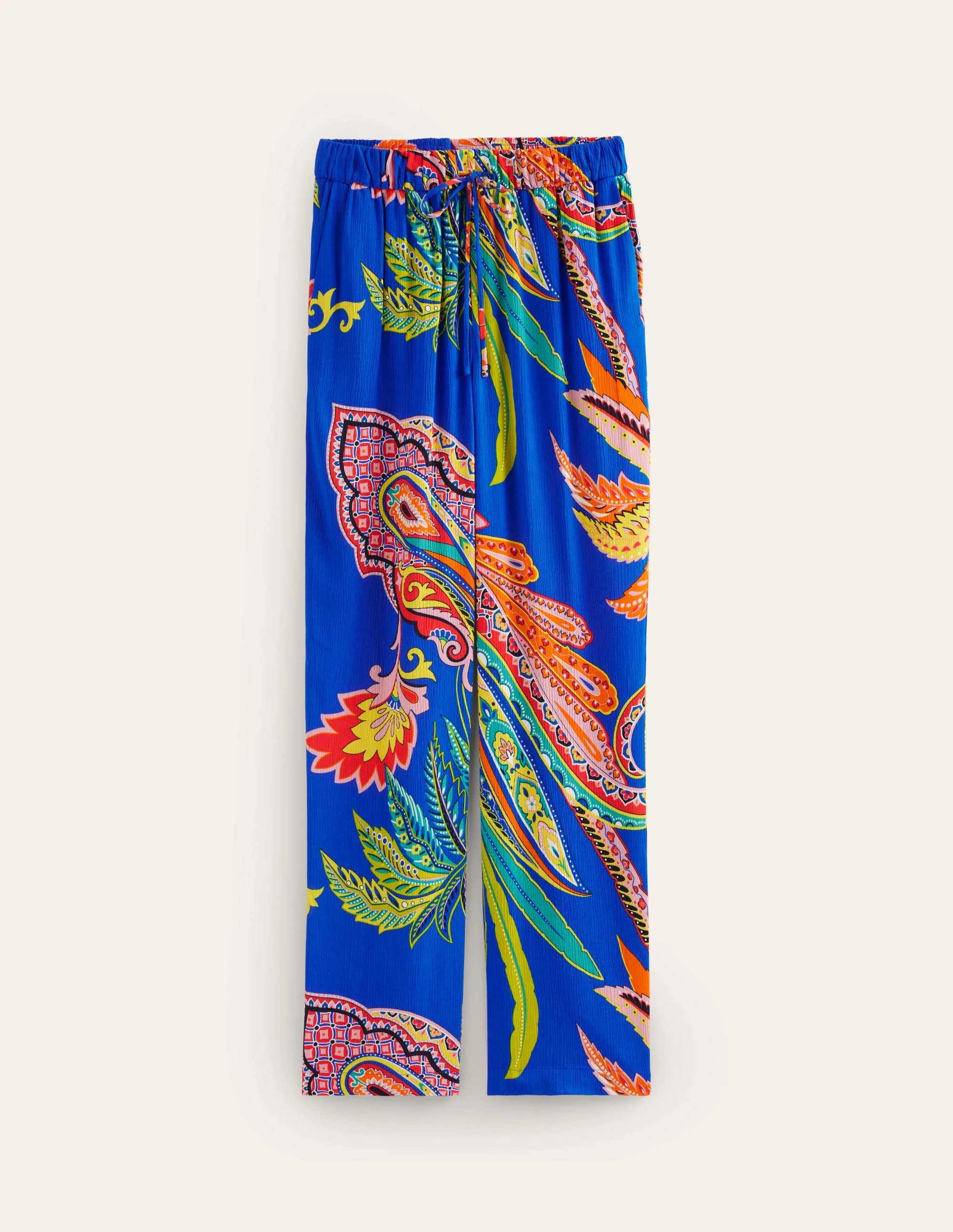 Crinkle Tapered Pants-Multi, Painterly Paisley - Image 5