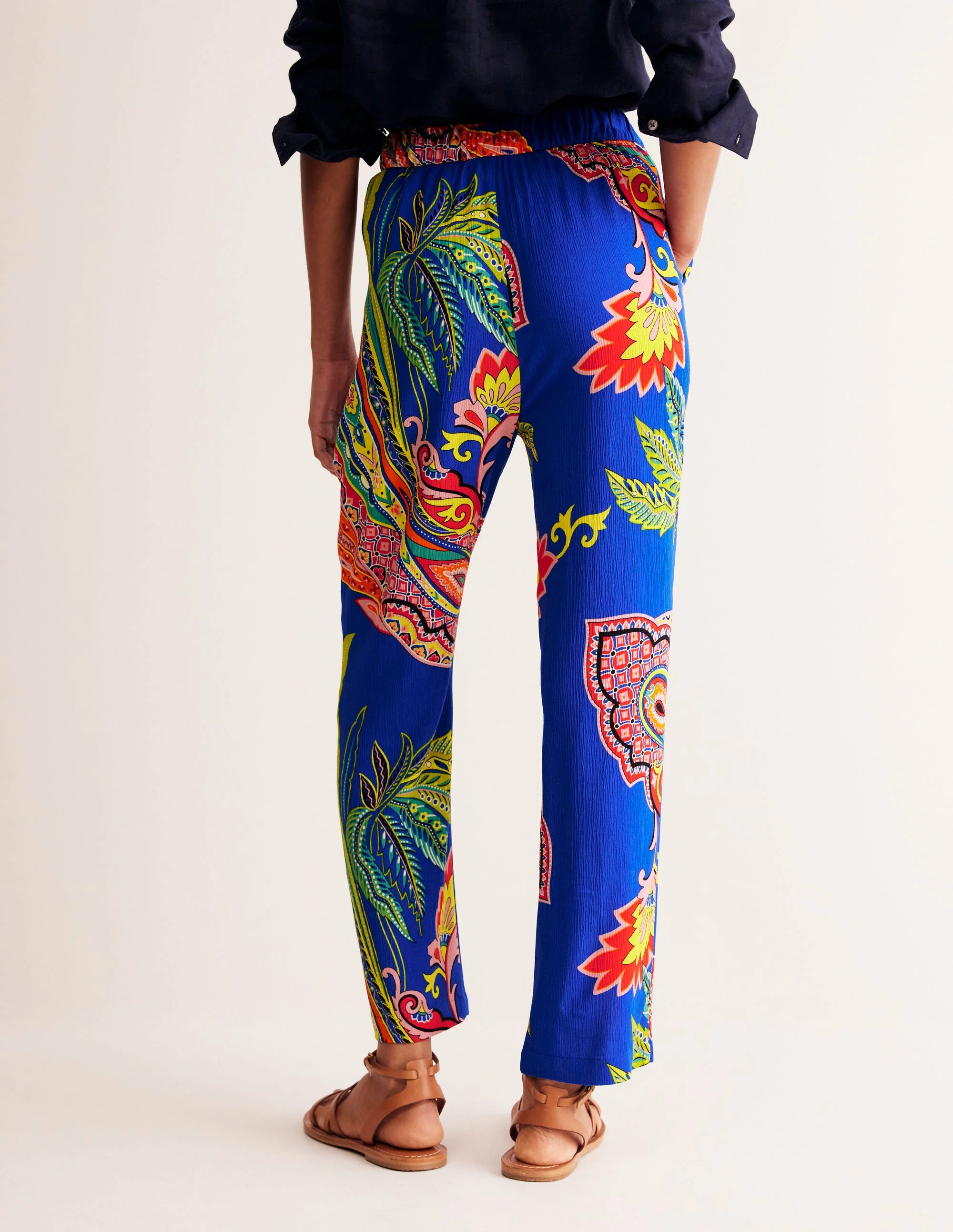 Crinkle Tapered Pants-Multi, Vine Terrace - Image 3