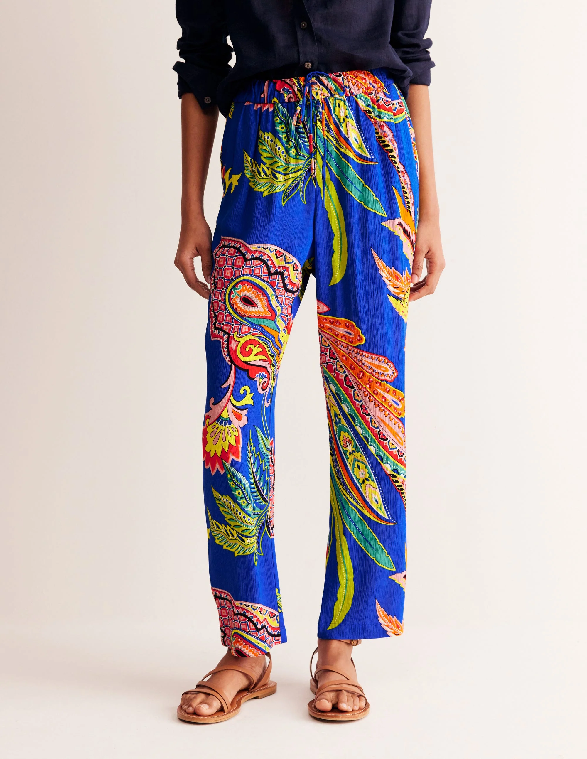Crinkle Tapered Pants-Multi, Vine Terrace - Image 4