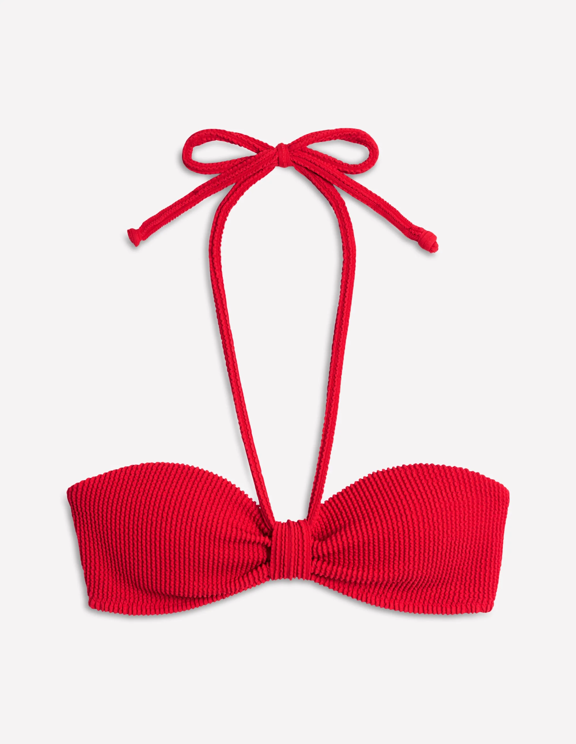 Crinkle Texture Bikini Top-Tulip Red - Image 8