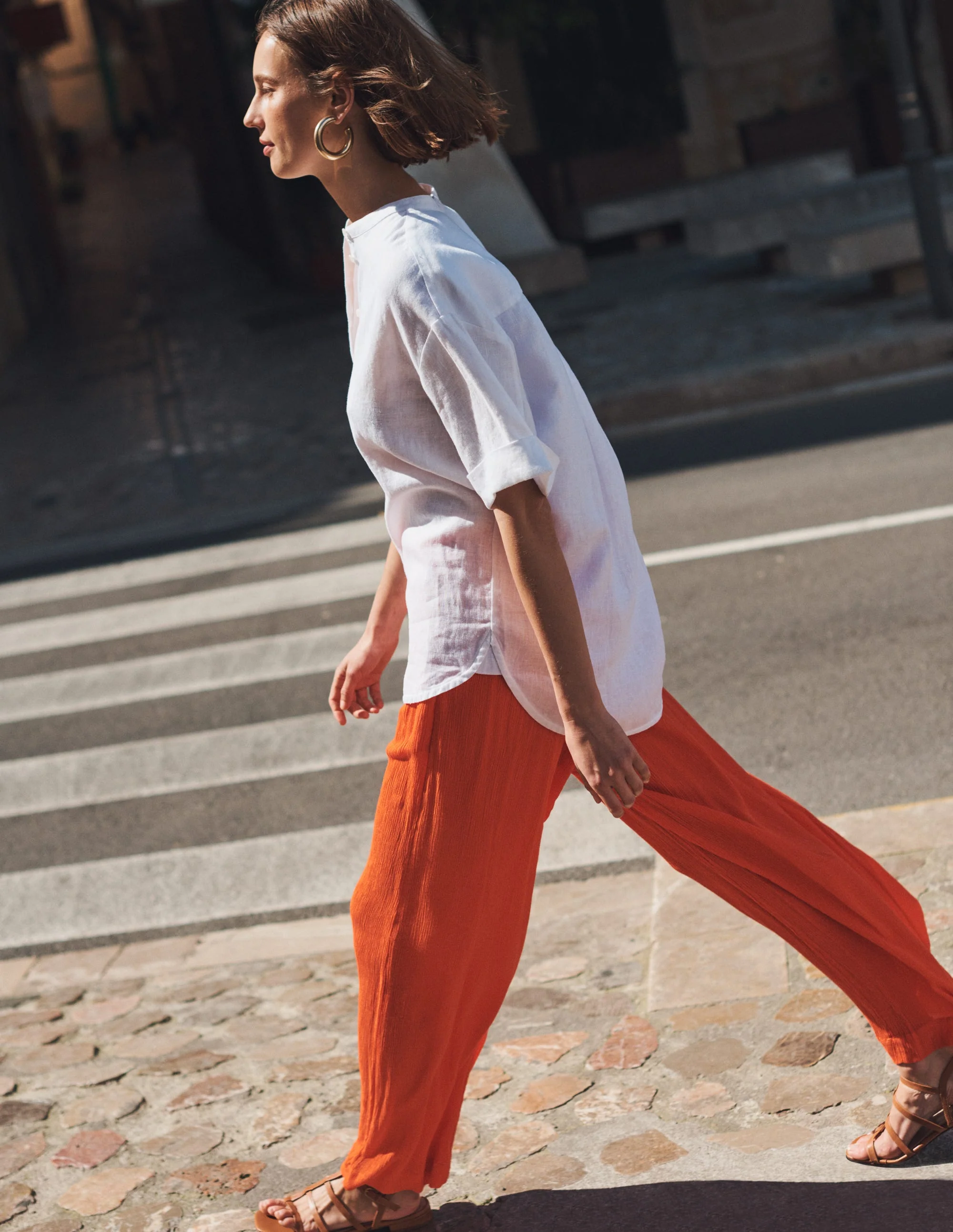Crinkle Wide Leg Trousers-Firework - Image 6