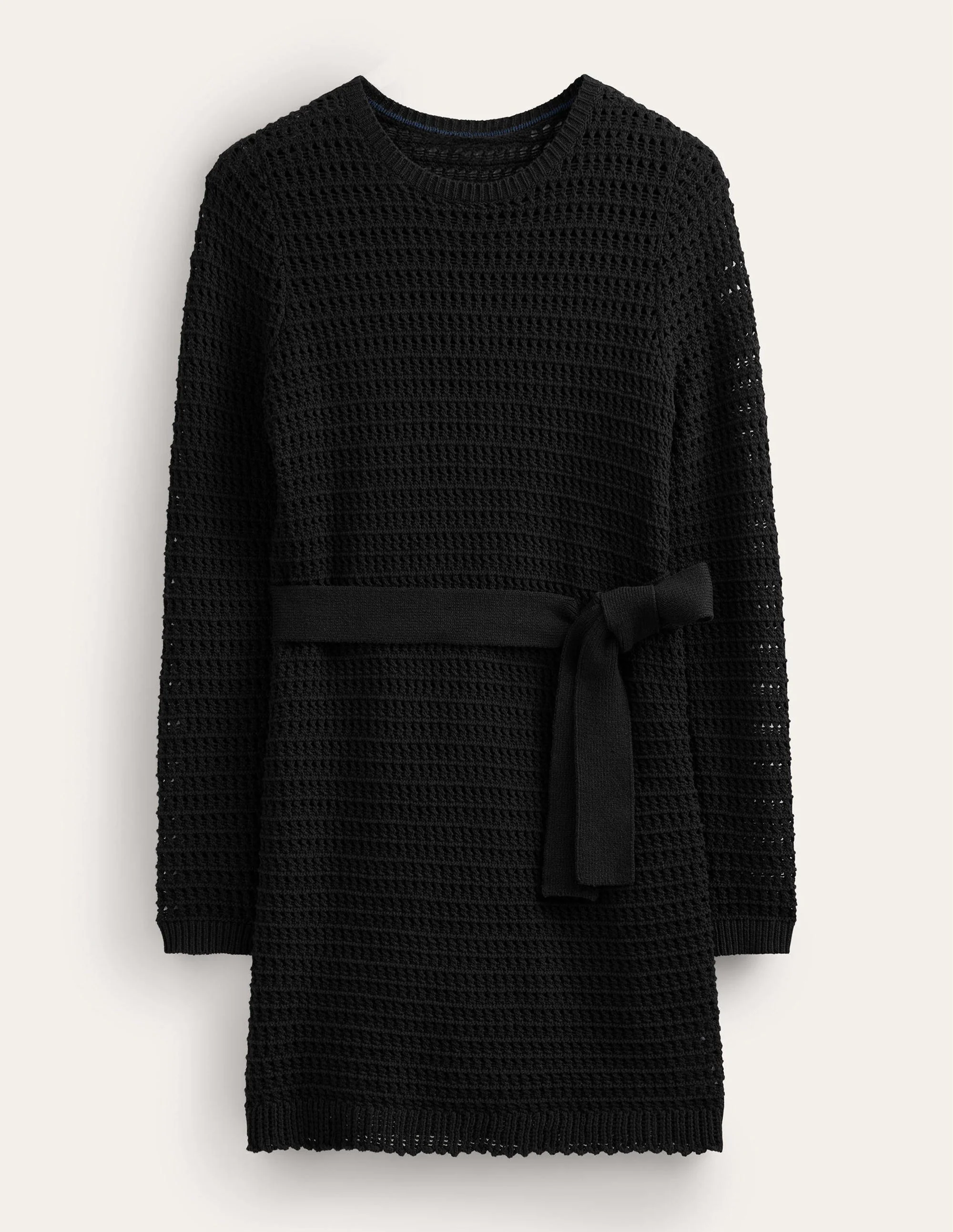 Crochet Knit Dress-Black - Image 6